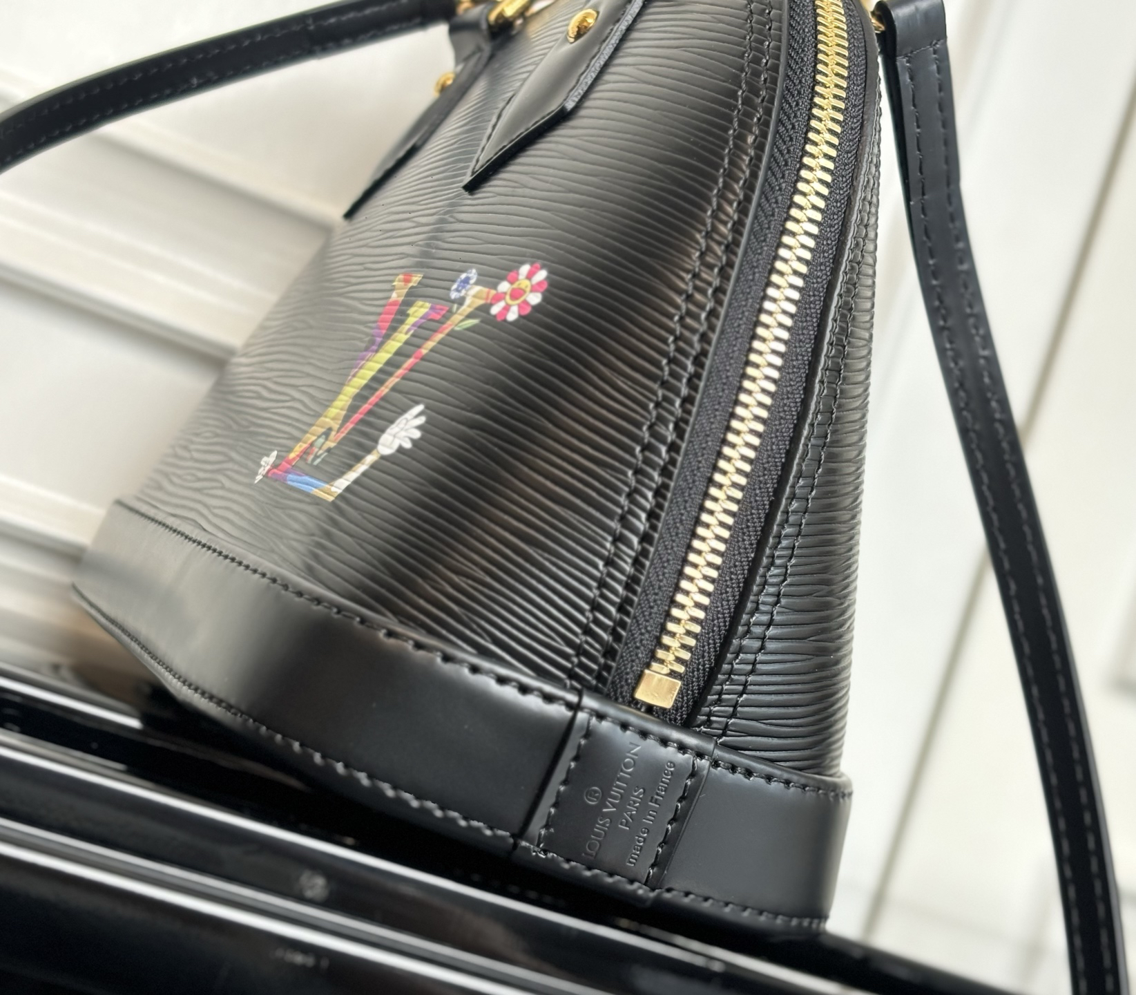 Louis Vuitton x Murakami Alma BB Epi Leather Handbag - Image 5