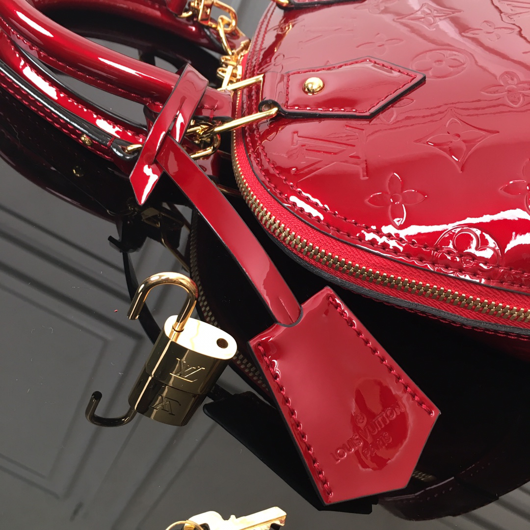 Louis Vuitton Alma BB Red Handbag in Epi Leather - Image 5