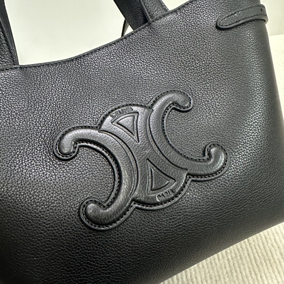 Cabas Anais Small Textured Leather Tote Bag - Image 5
