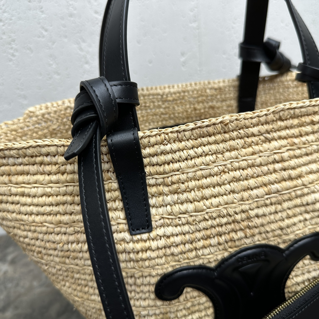TEEN Soft Classic Woven Tote Bag with Leather Trim - Image 5