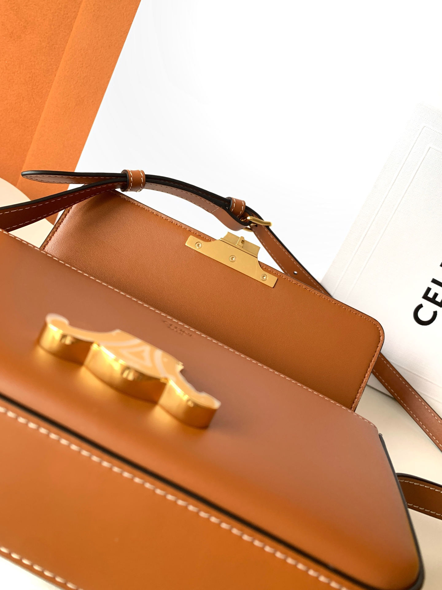 All-Leather Calfskin Shoulder Bag - Image 5