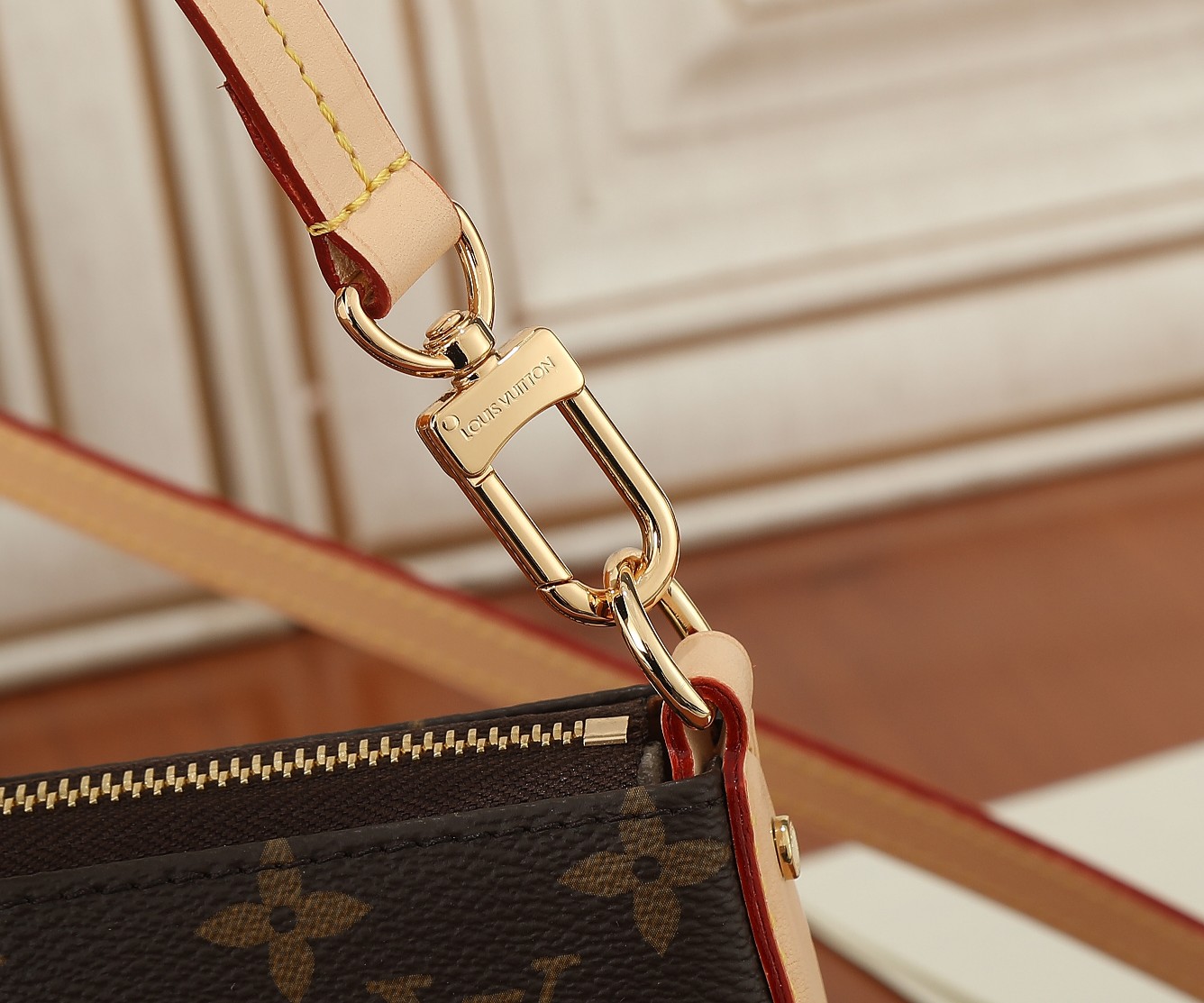 Louis Vuitton Pochette Tirette Monogram Canvas Crossbody Bag M12859 - Image 5