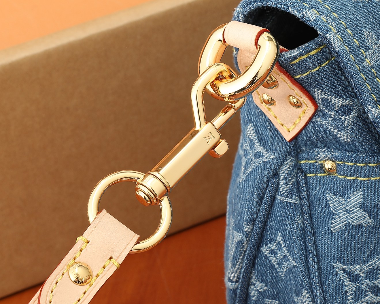 Sunset Monogram Denim Shoulder Bag - Image 5