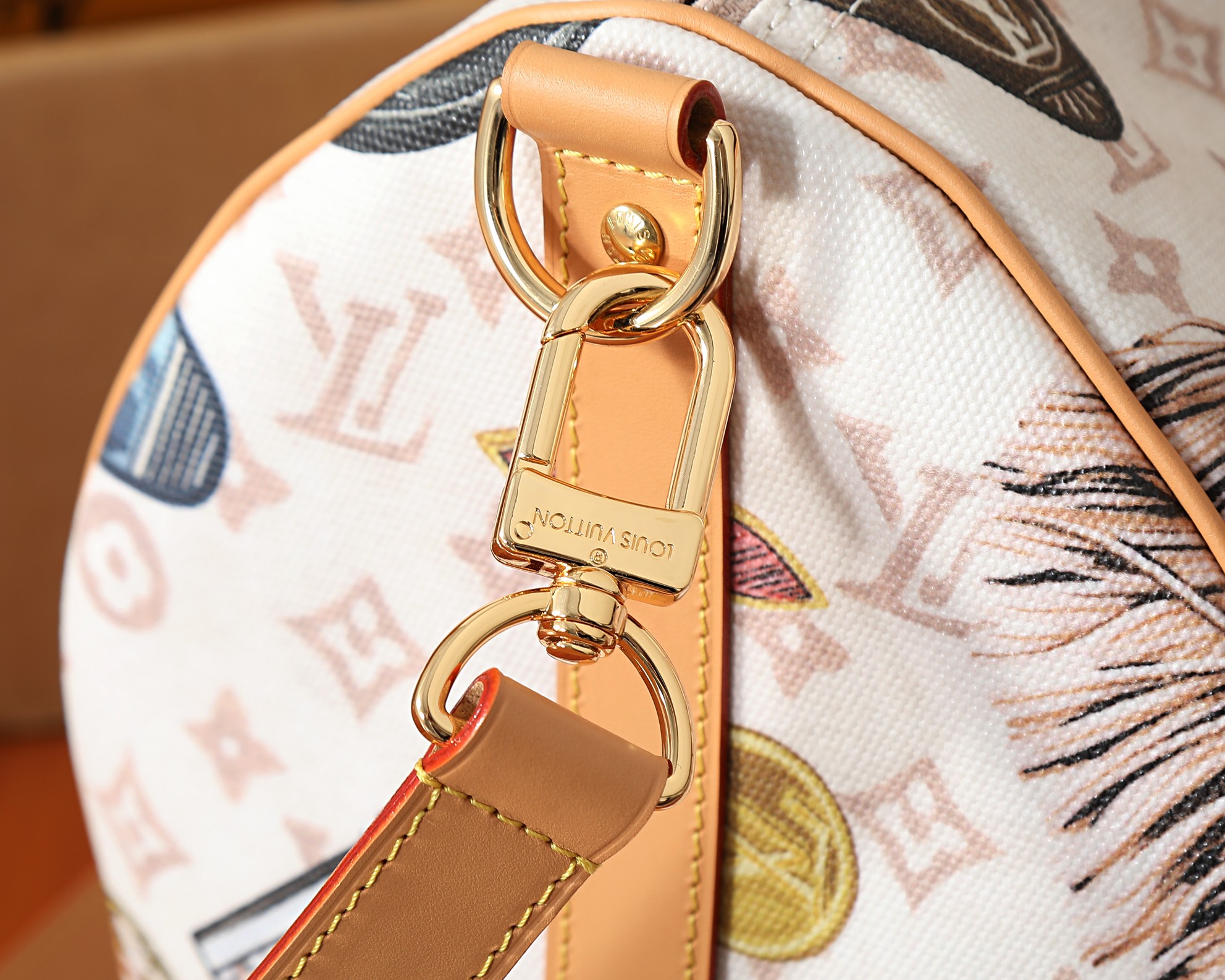 Louis Vuitton Keepall Bandouliere 45 Travel Bag in Monogram Dune Canvas - Image 5
