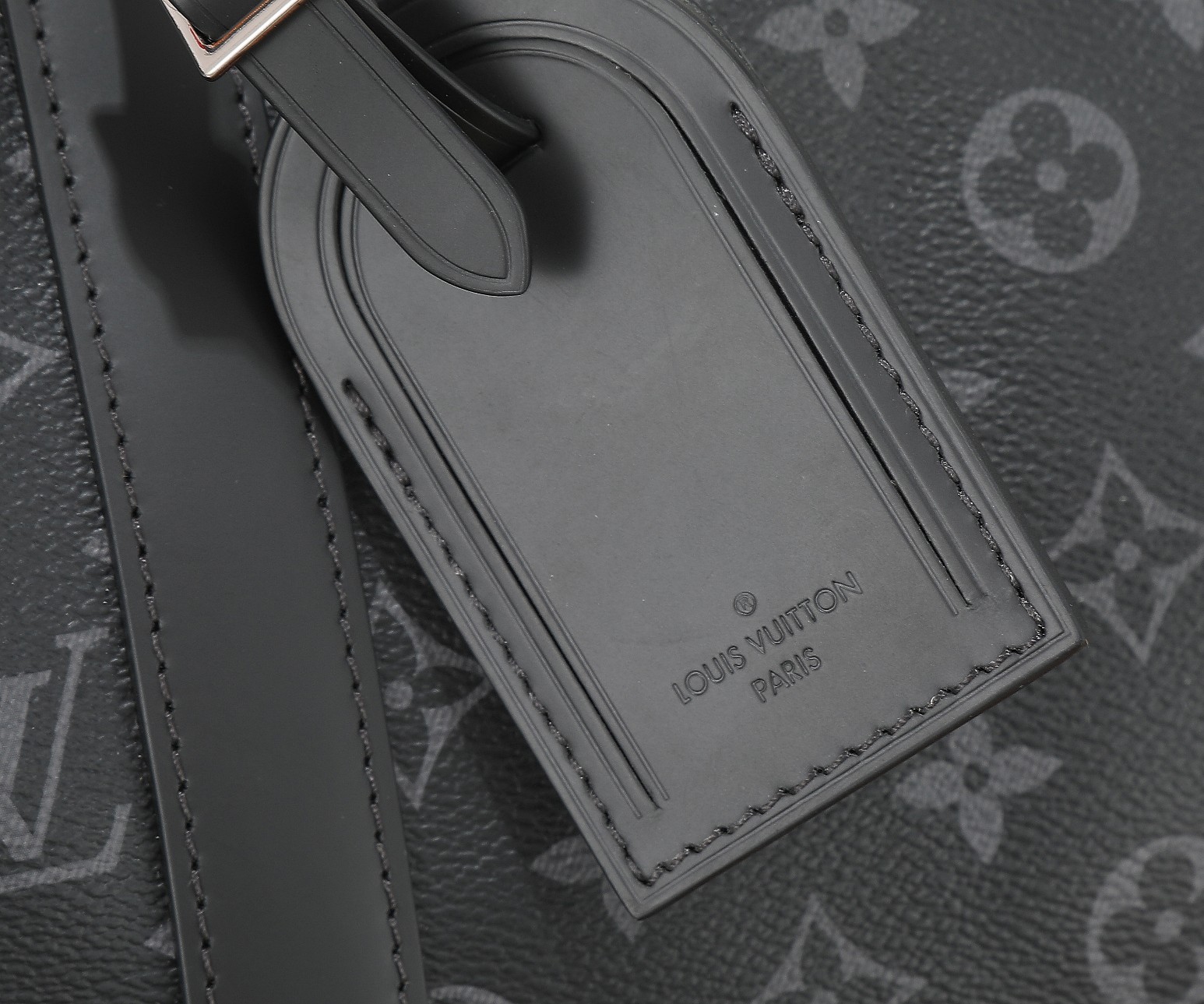 Louis Vuitton Keepall 50 Travel Bag in Monogram Eclipse Canvas - Image 5