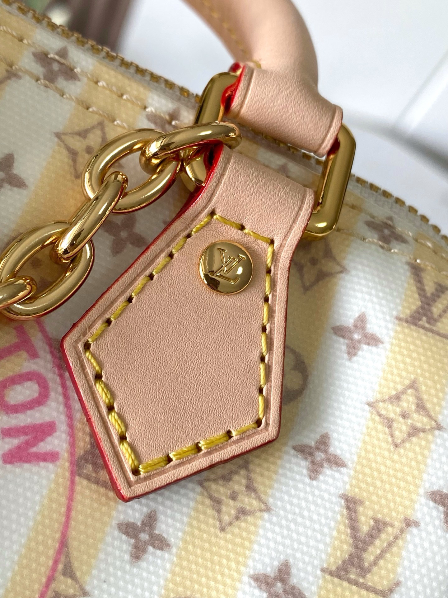 Louis Vuitton Nano Speedy Mini Crossbody Bag in Beige - Image 5