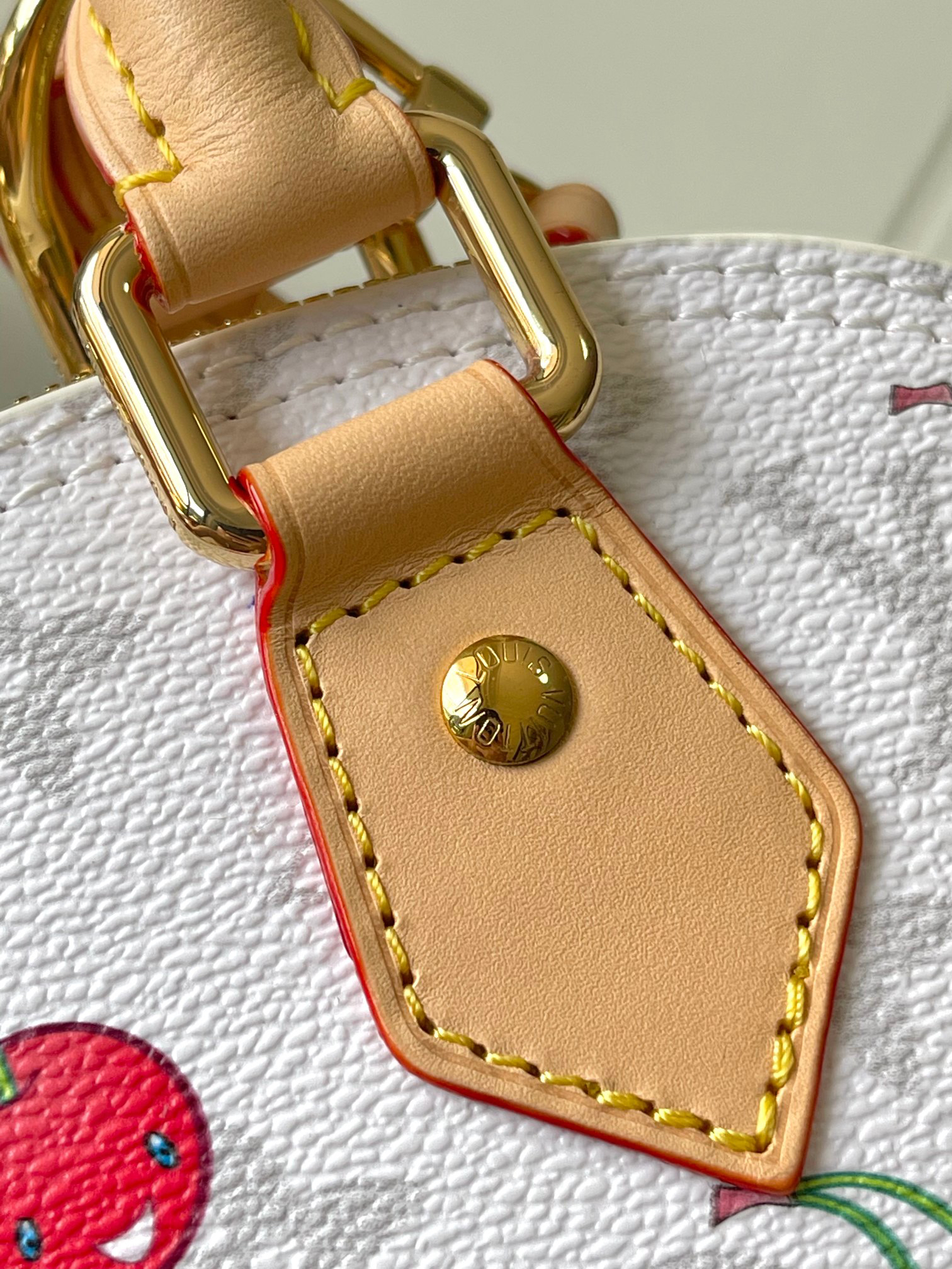 Louis Vuitton x Murakami Alma BB Handbag in White Cherry Monogram Canvas - Image 5