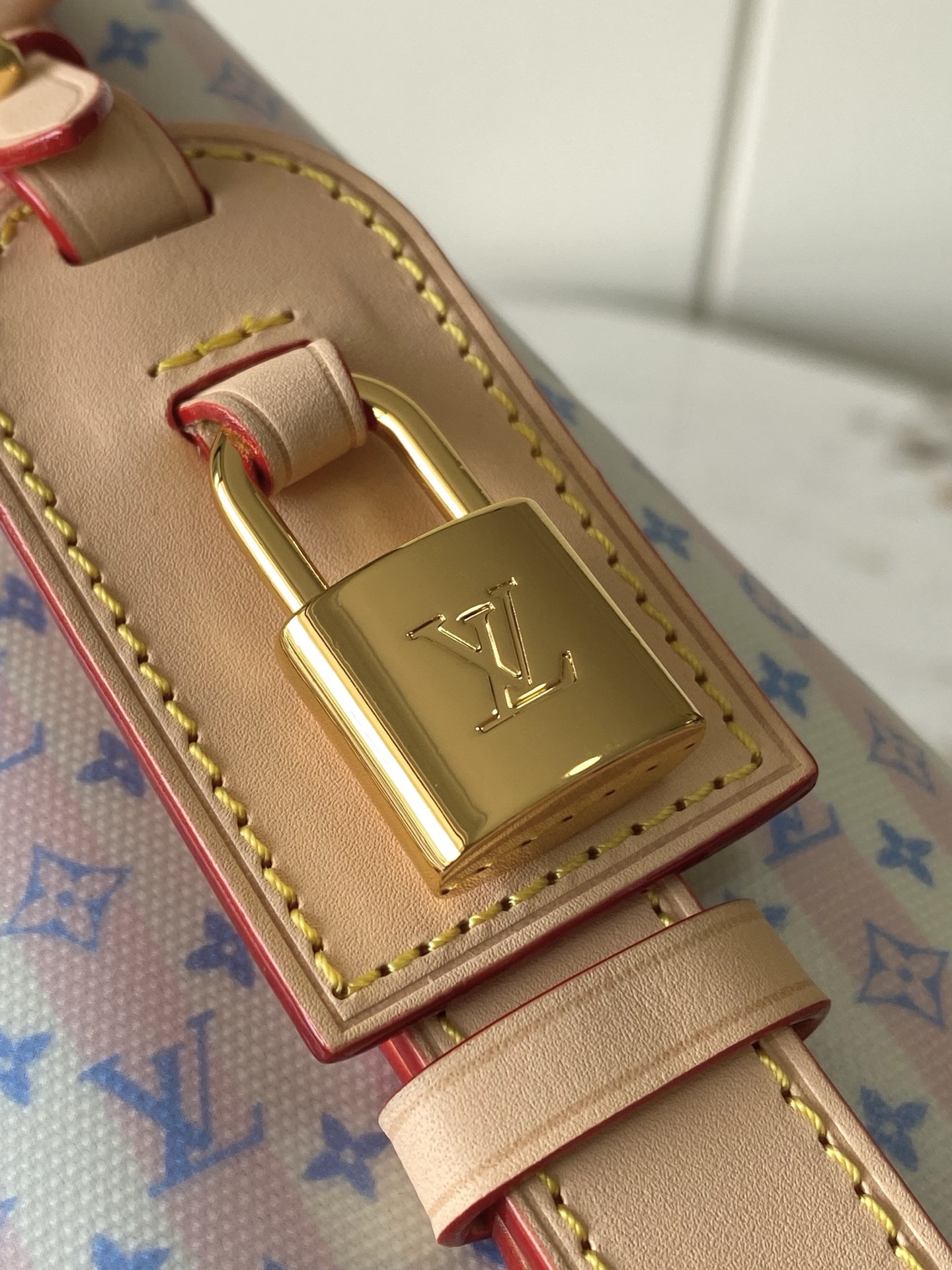 Louis Vuitton All In BB Monogram Stripe Bucket Shoulder Bag in Pink (M29115) - Image 5
