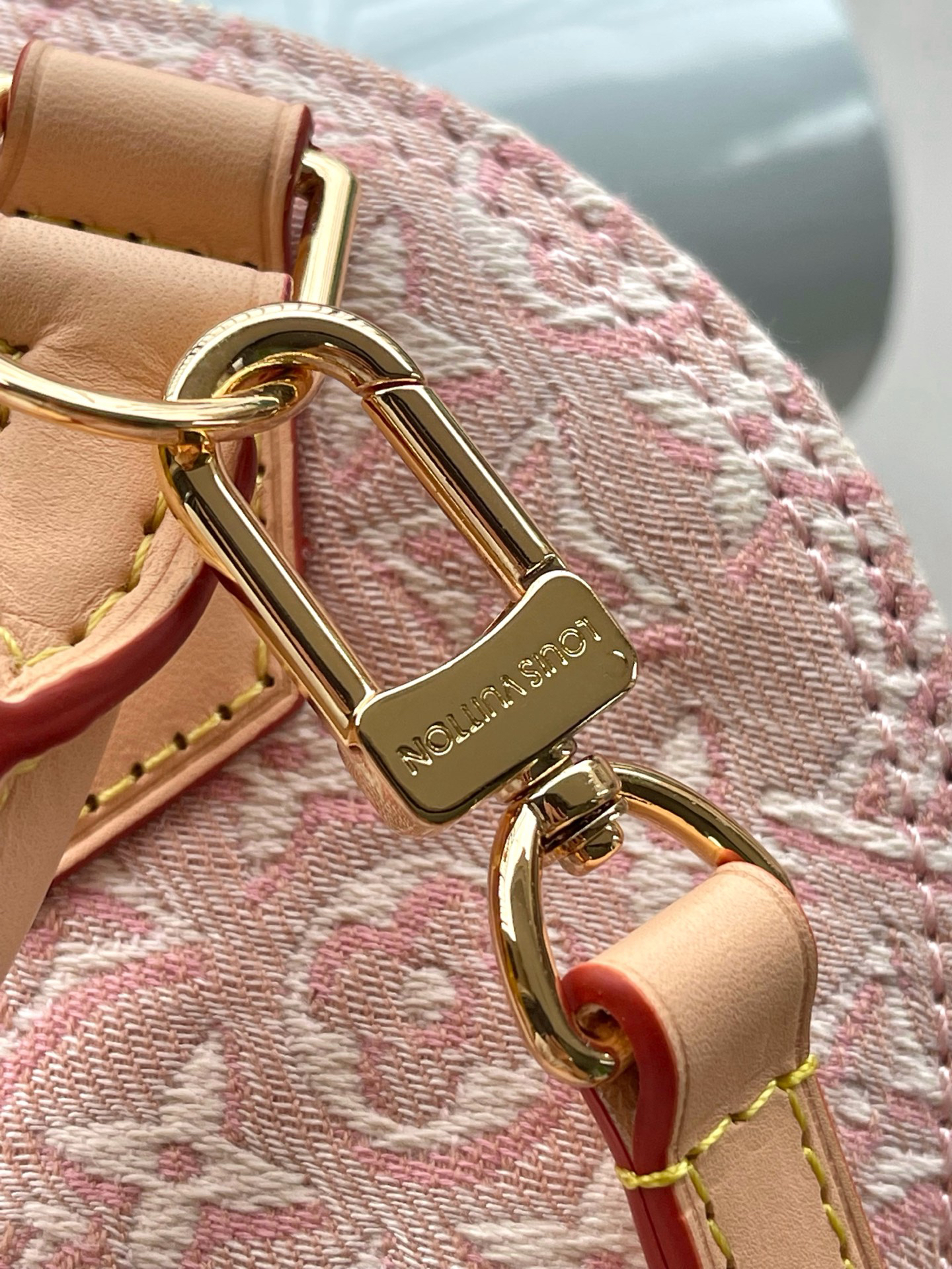 Louis Vuitton Alma BB M2A378 Pink Monogram Emblème Canvas Crossbody Bag - Image 5