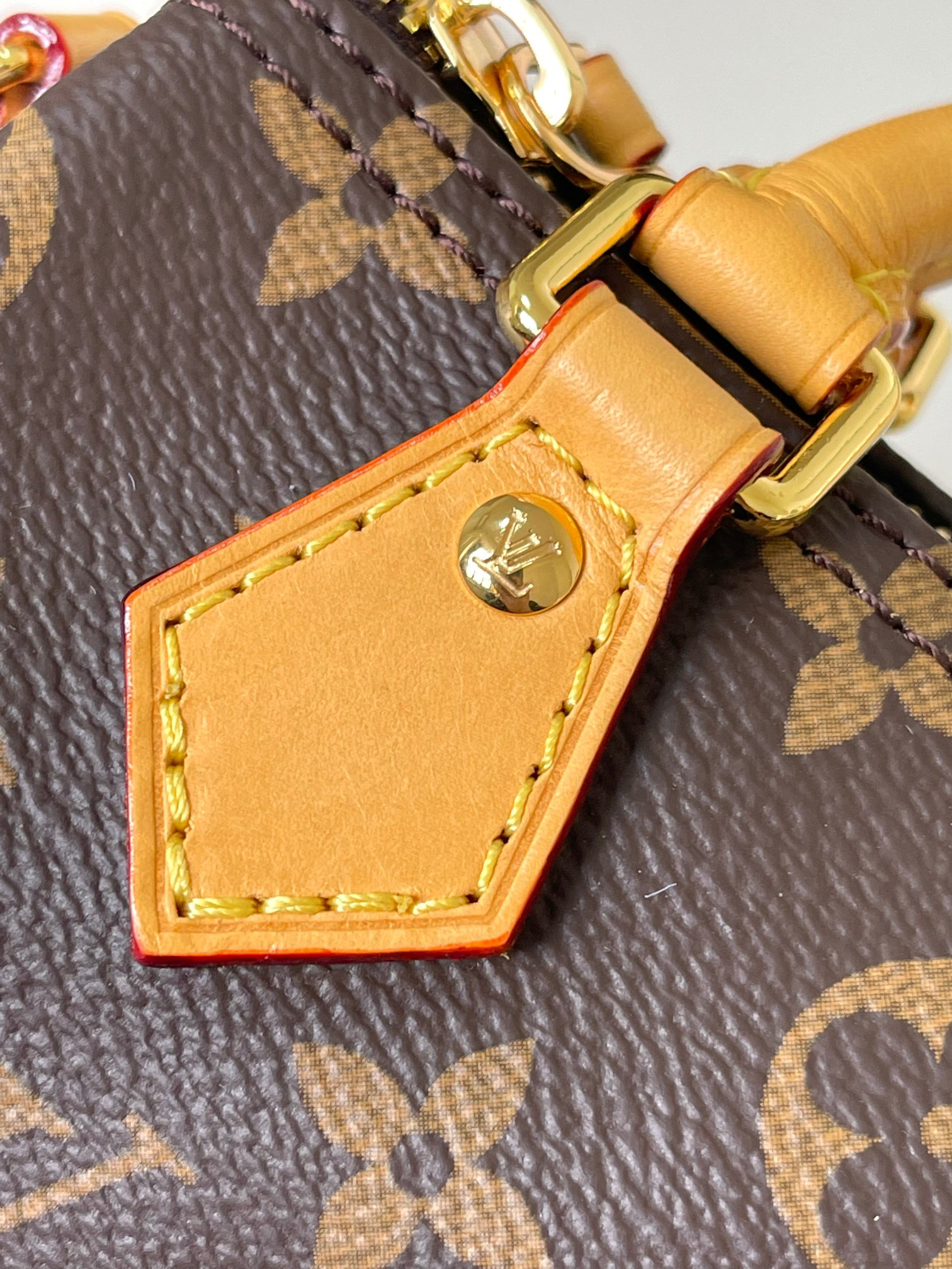 Louis Vuitton Nano Speedy Handbag in Monogram Canvas and Pink Leather - Image 5