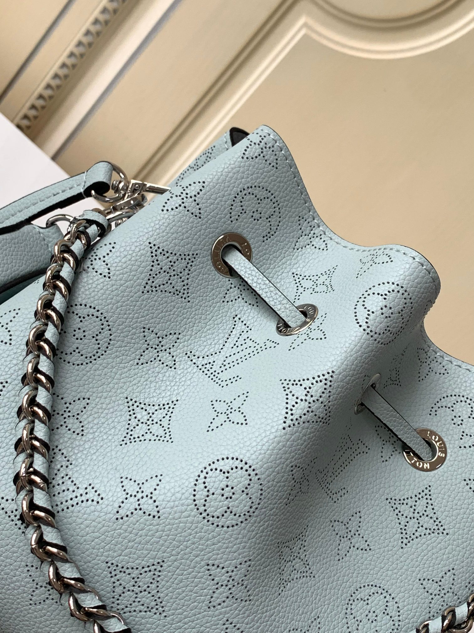 Bella Monogram Perforated Calfskin Bucket Bag - Image 5