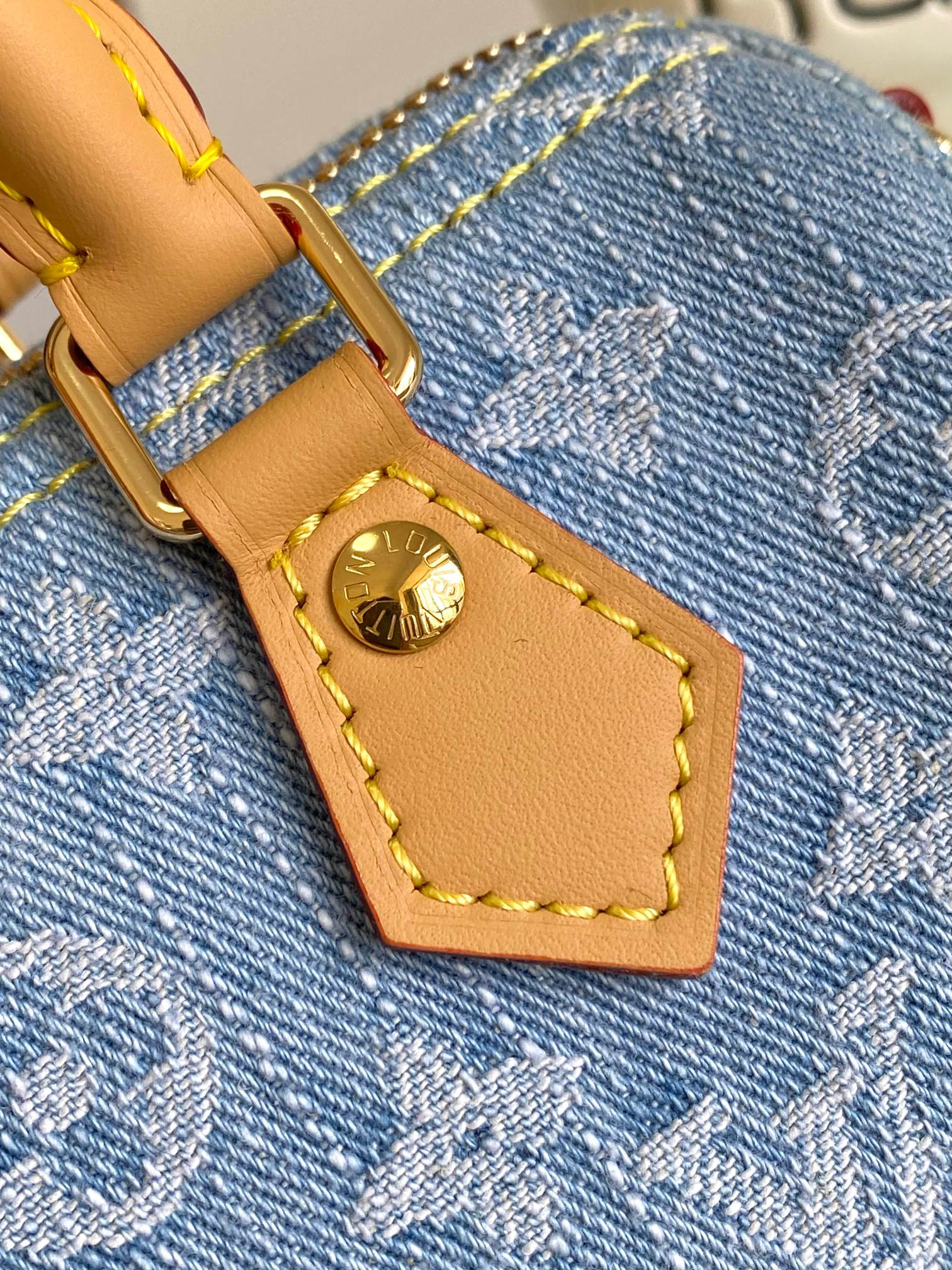 Nano Speedy Crossbody Bag in Light Blue Denim - Image 5