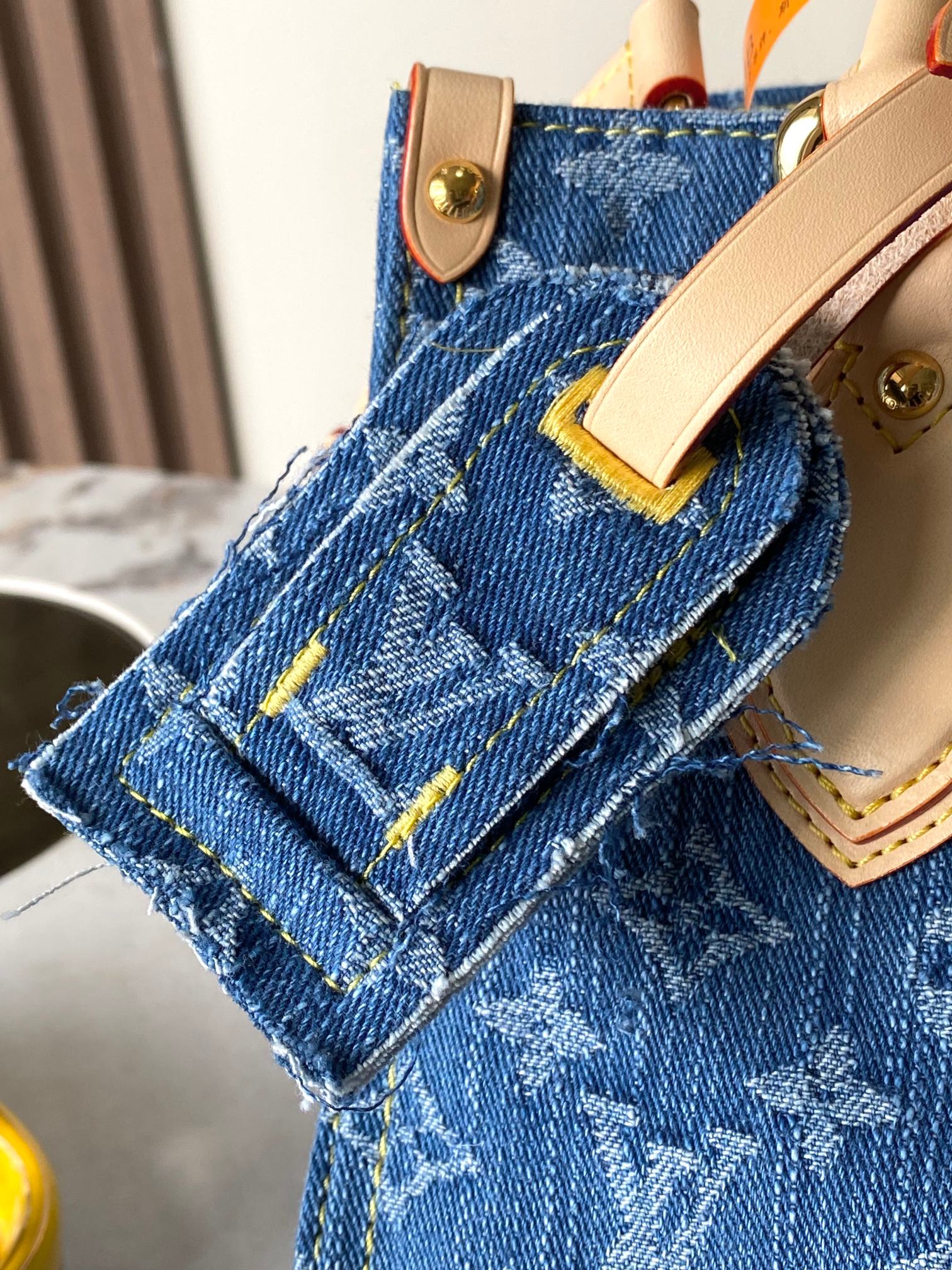 Louis Vuitton OnTheGo Small Denim Handbag - Image 5