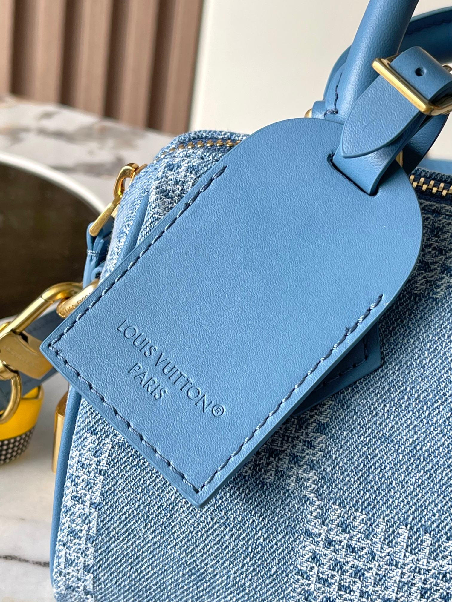 Speedy 18 Bandoulière Denim Handbag - Image 5