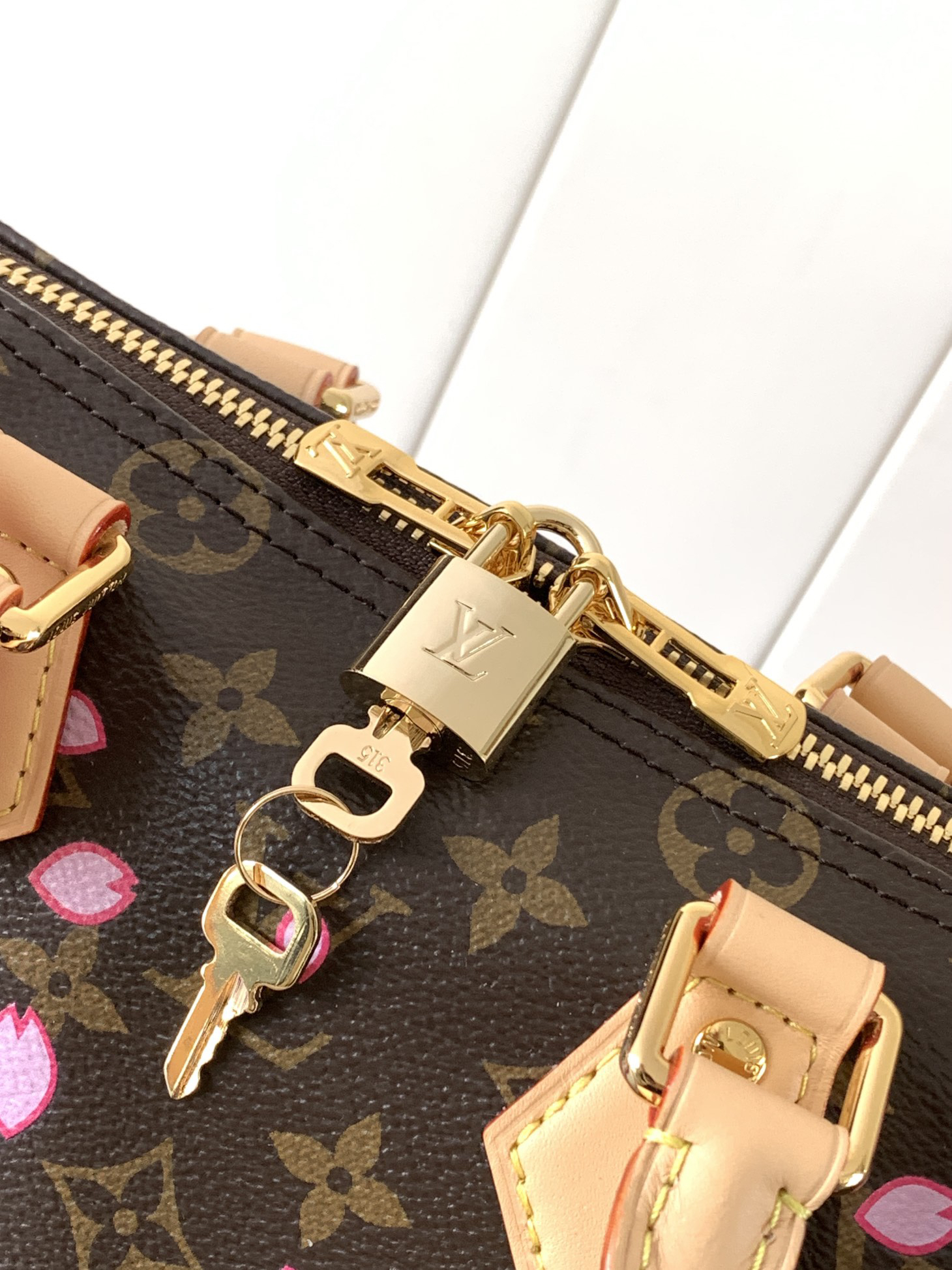 Louis Vuitton Speedy Bandoulière 25 Cherry Blossom Monogram Handbag - Image 5