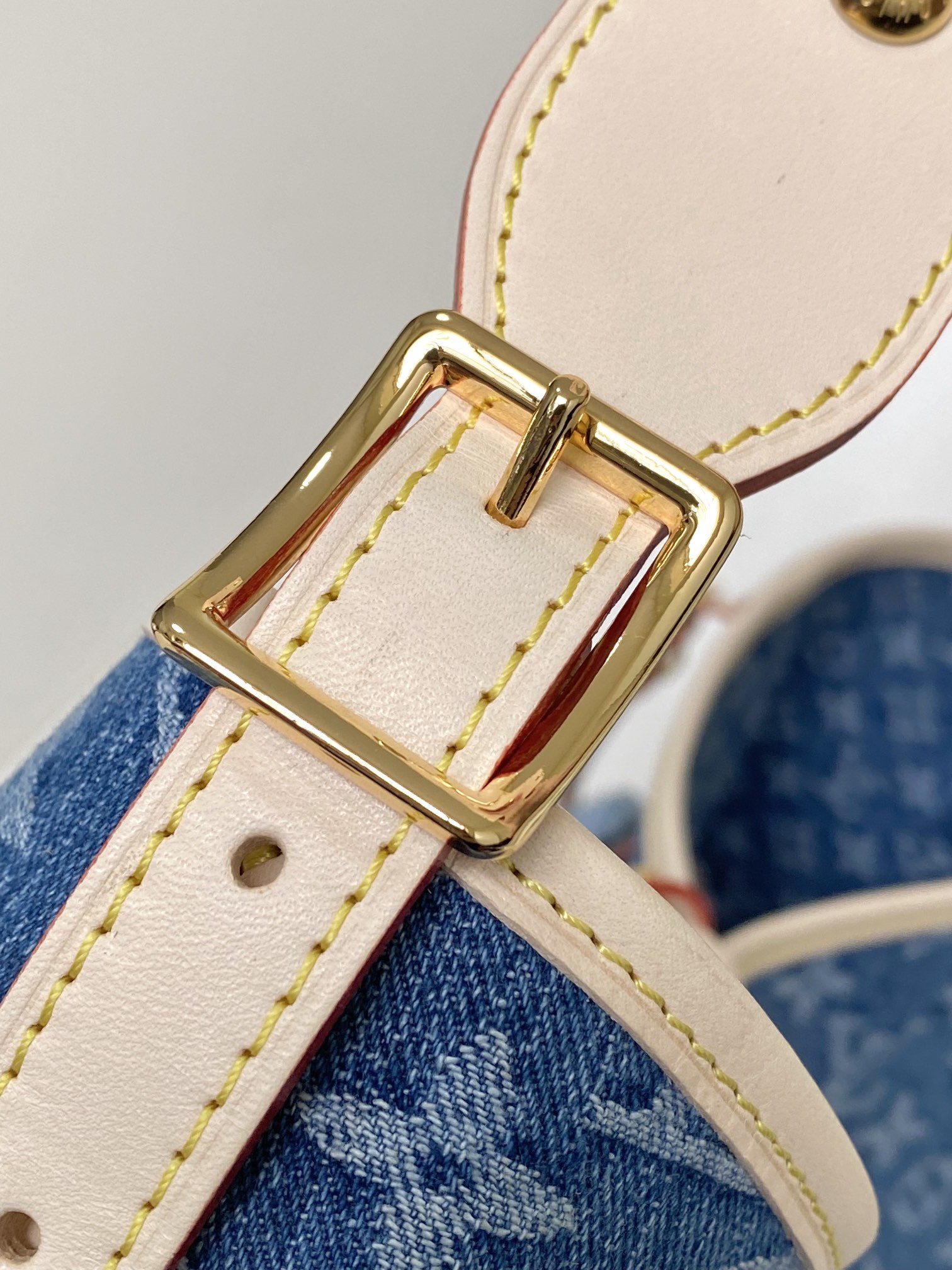 Louis Vuitton CarryAll MM Denim Tote Bag - Image 5
