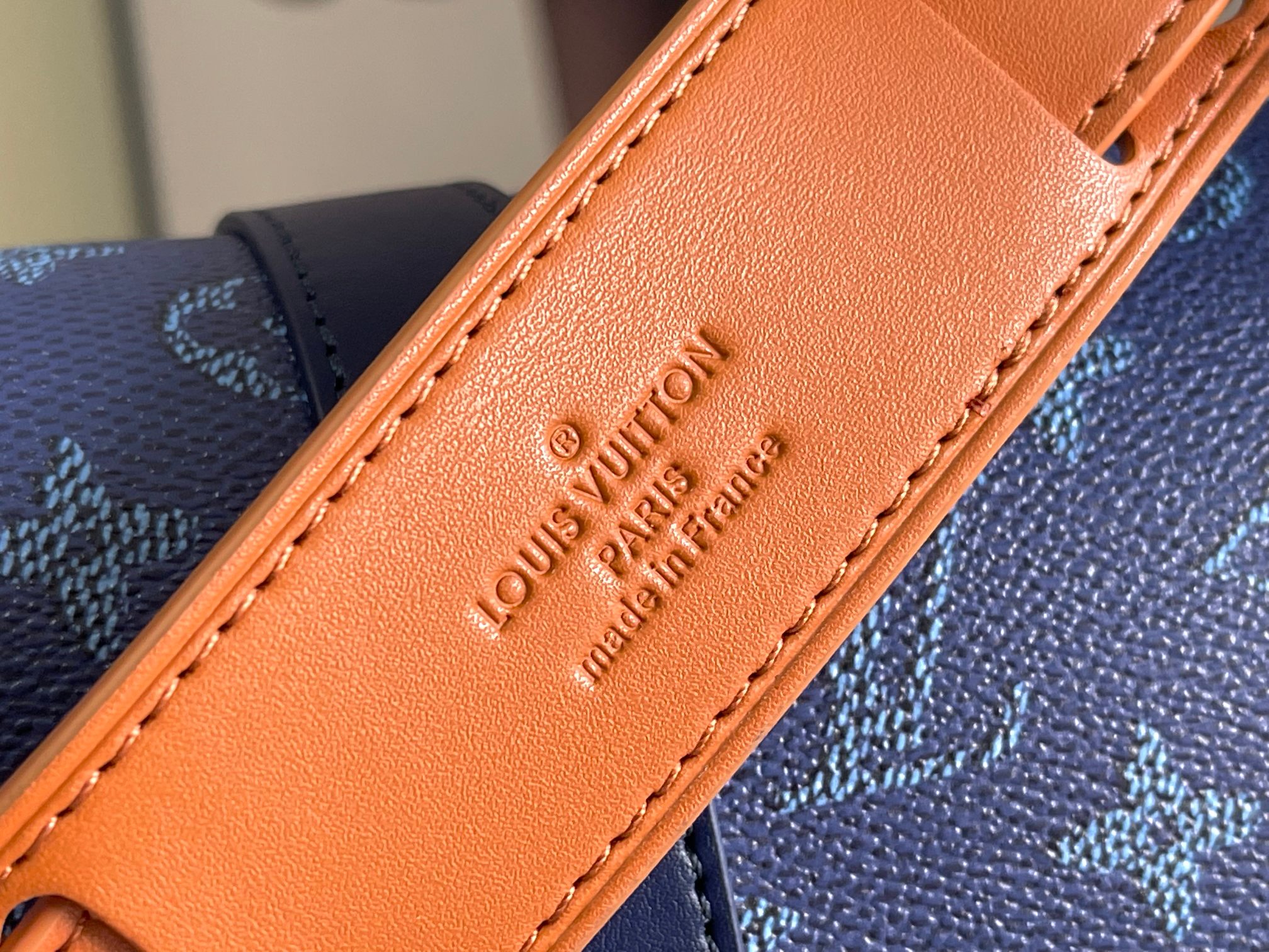 Louis Vuitton Heritage Keepall 50 Travel Bag, Blue - Image 5