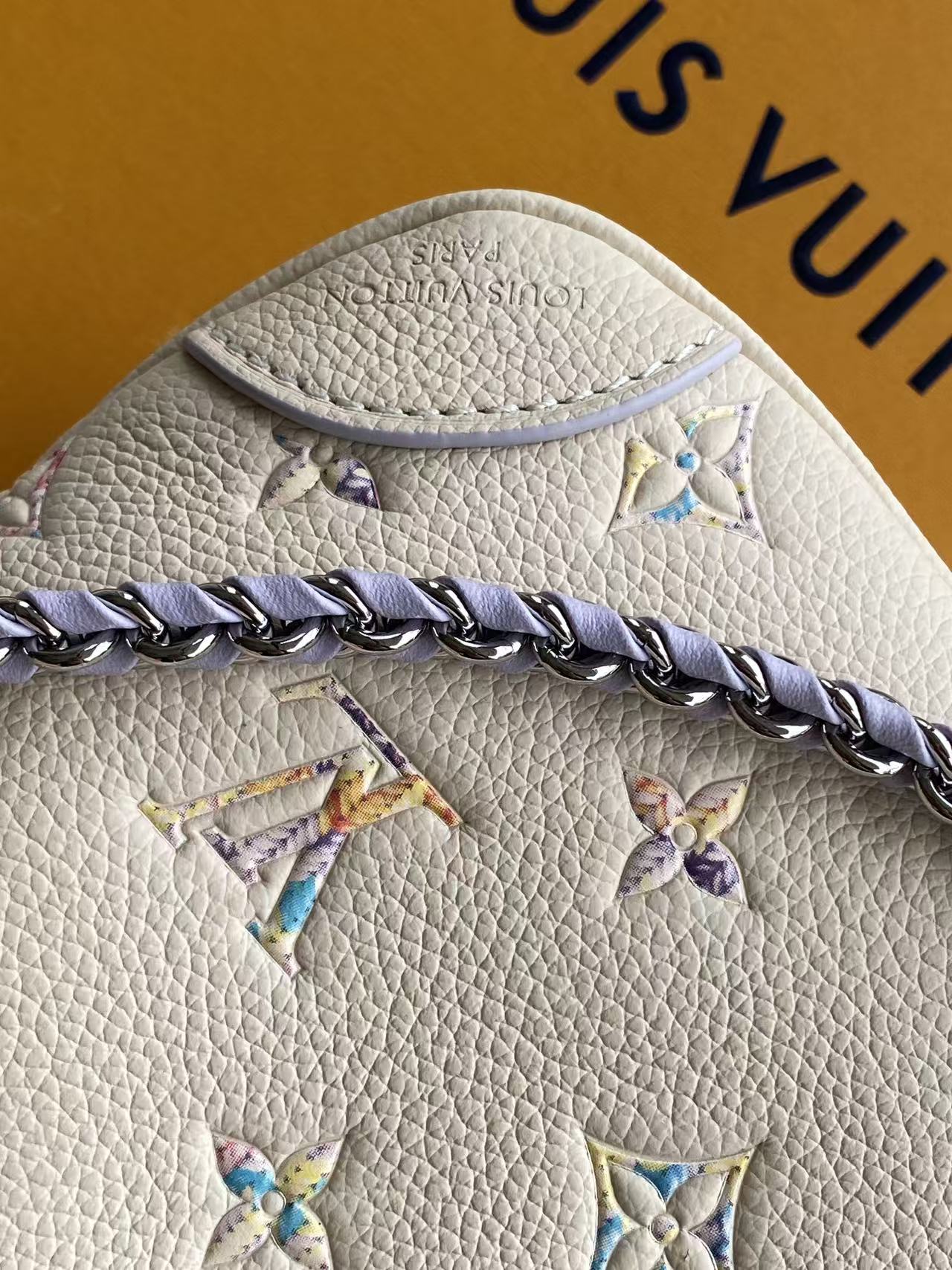 Louis Vuitton Nano Boulogne Monogram Empreinte Leather Chain Bag – Iridescent Purple - Image 5