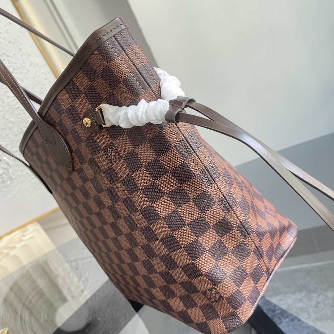 Louis Vuitton Neverfull MM Tote Bag in Damier Ebene Canvas - Image 5