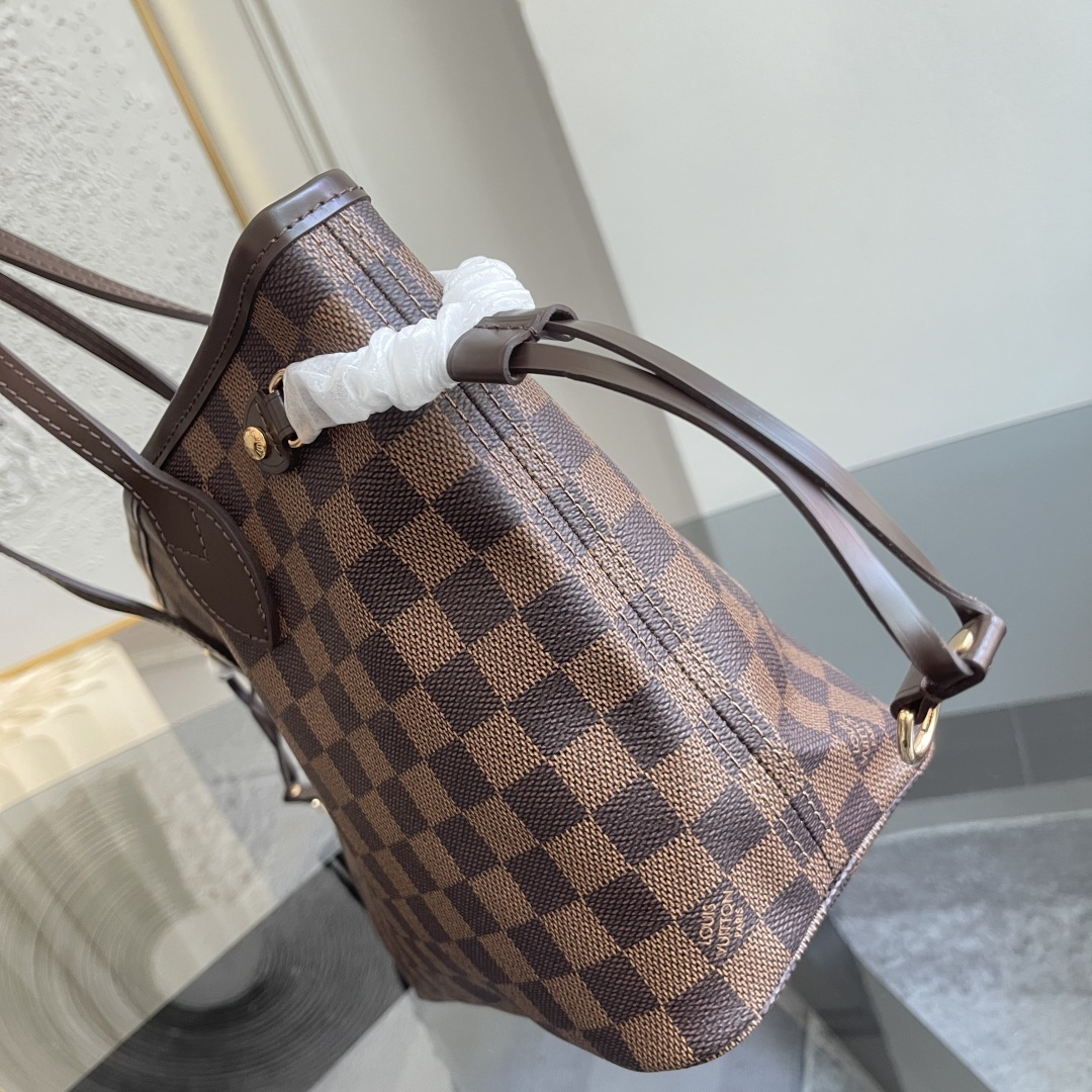 Louis Vuitton Neverfull Small Tote Bag in Damier Ebene Canvas - Image 5