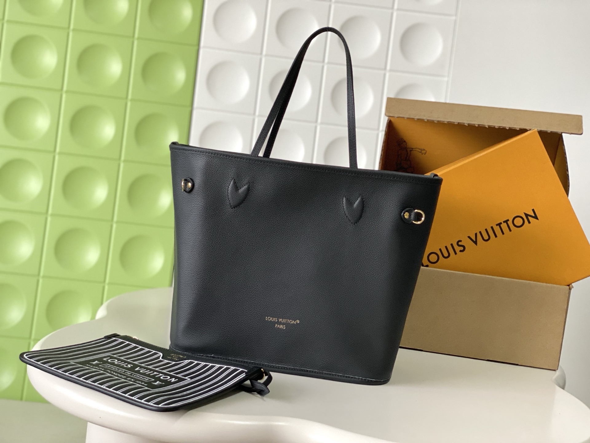 Neverfull MM Damier Azur Canvas Tote Bag - Image 5