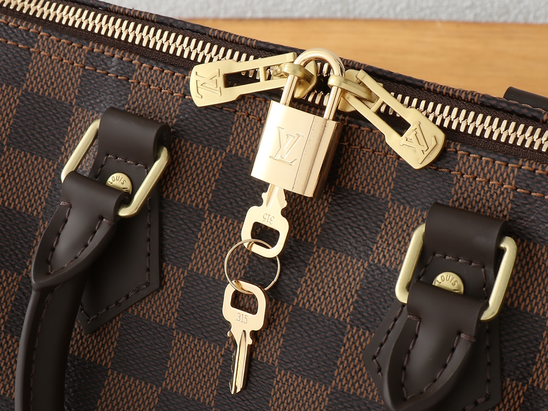 Louis Vuitton Speedy Bandoulière 25 Handbag in Damier Ebene Canvas - Image 5