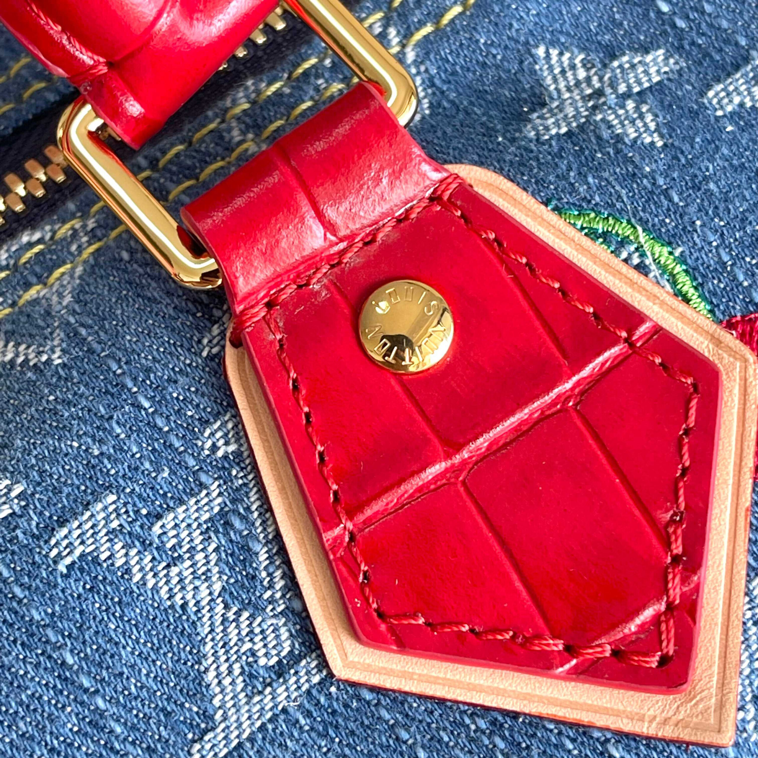 Louis Vuitton x Takashi Murakami Monogram Denim Cherry Crossbody Bag - Image 5