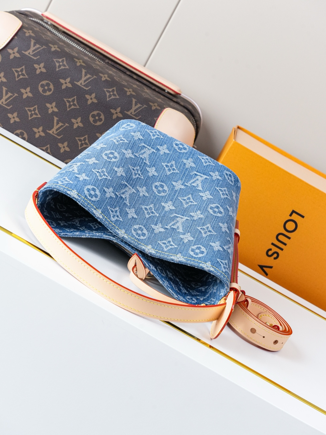 Louis Vuitton All In BB Denim Handbag - Image 5