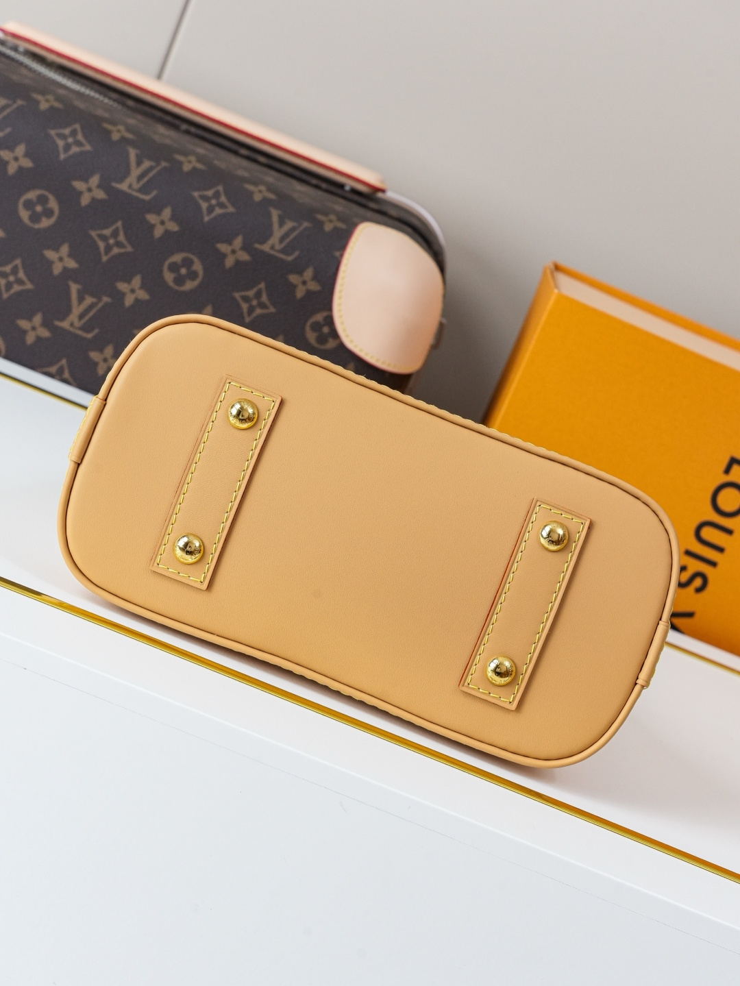 Louis Vuitton Alma BB Monogram Canvas Handbag M27525 Light Yellow - Image 5