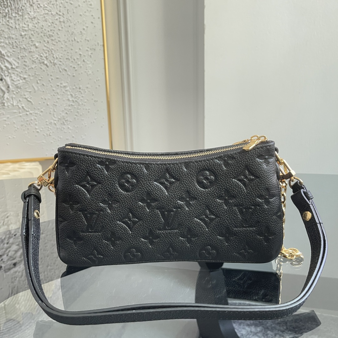 Louis Vuitton Liv Shoulder Bag in Black Monogram Empreinte Leather - Image 5