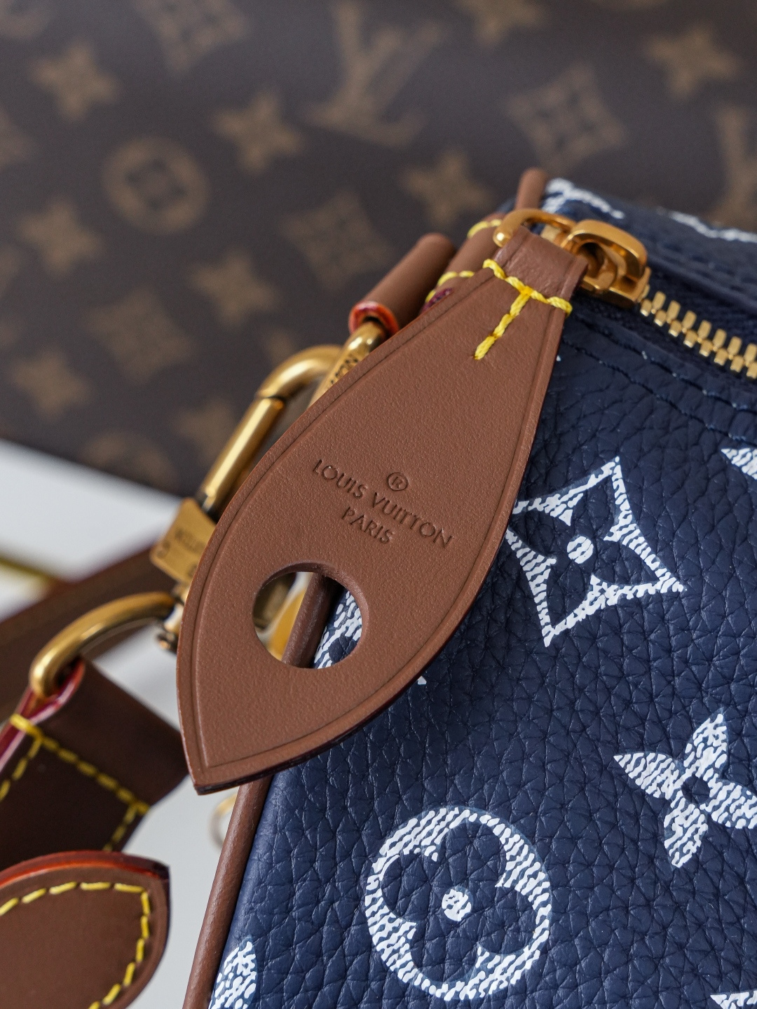 Louis Vuitton Speedy Bandouliere 30 Handbag, Sapphire Blue - Image 5