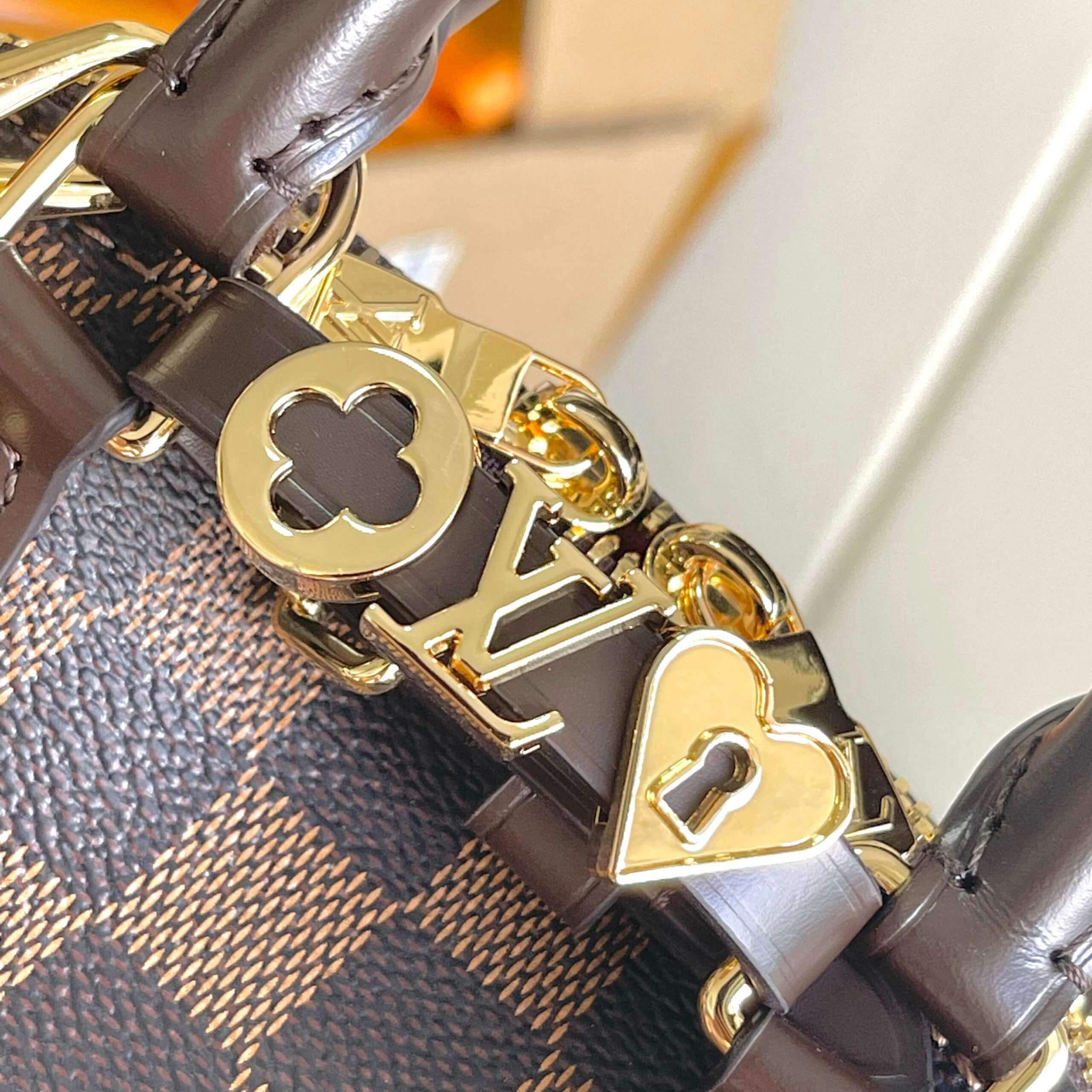 Alma Mini Customizable Handbag Set – M14339 Coffee Check - Image 5