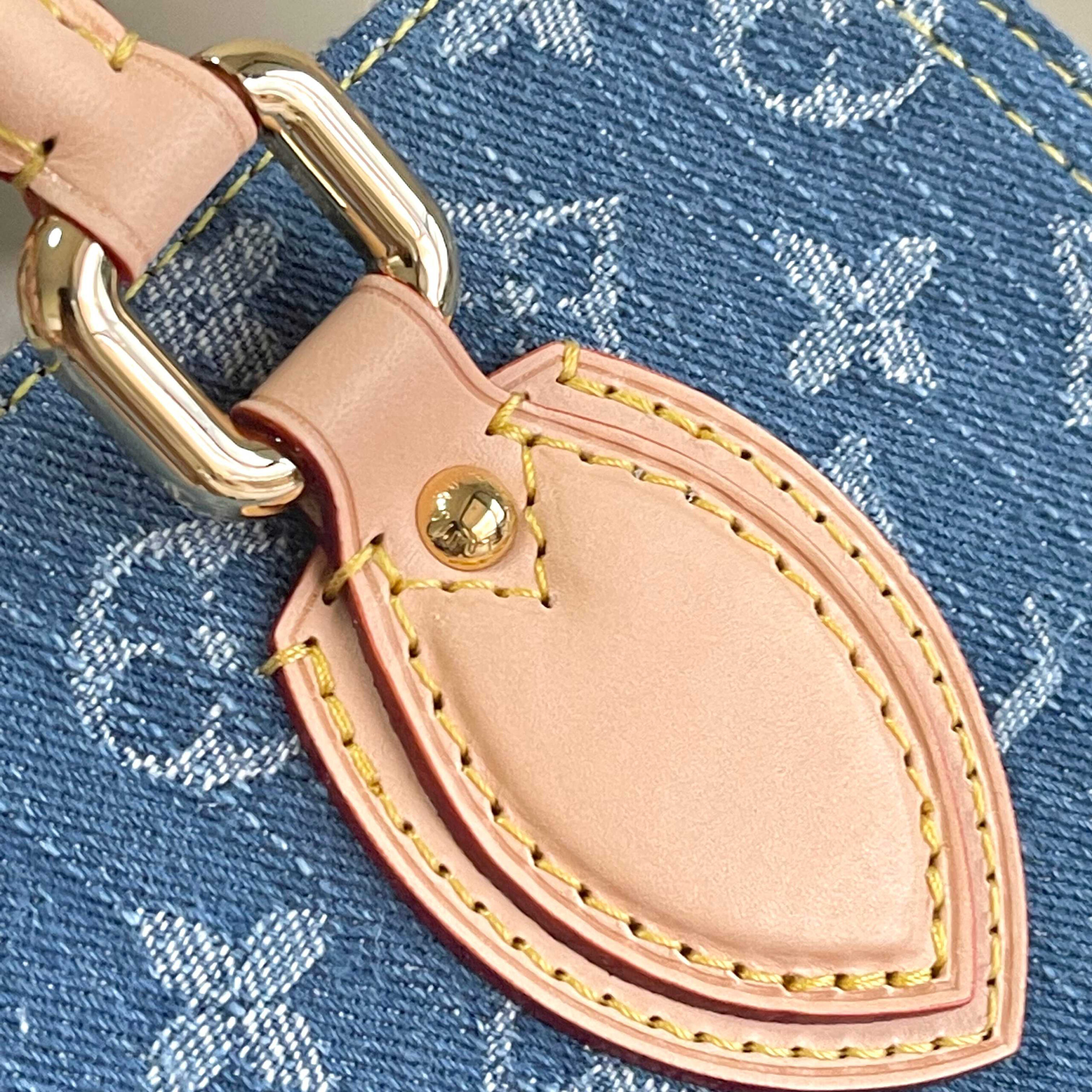 Louis Vuitton OnTheGo Small Monogram Denim Tote Bag - Image 5