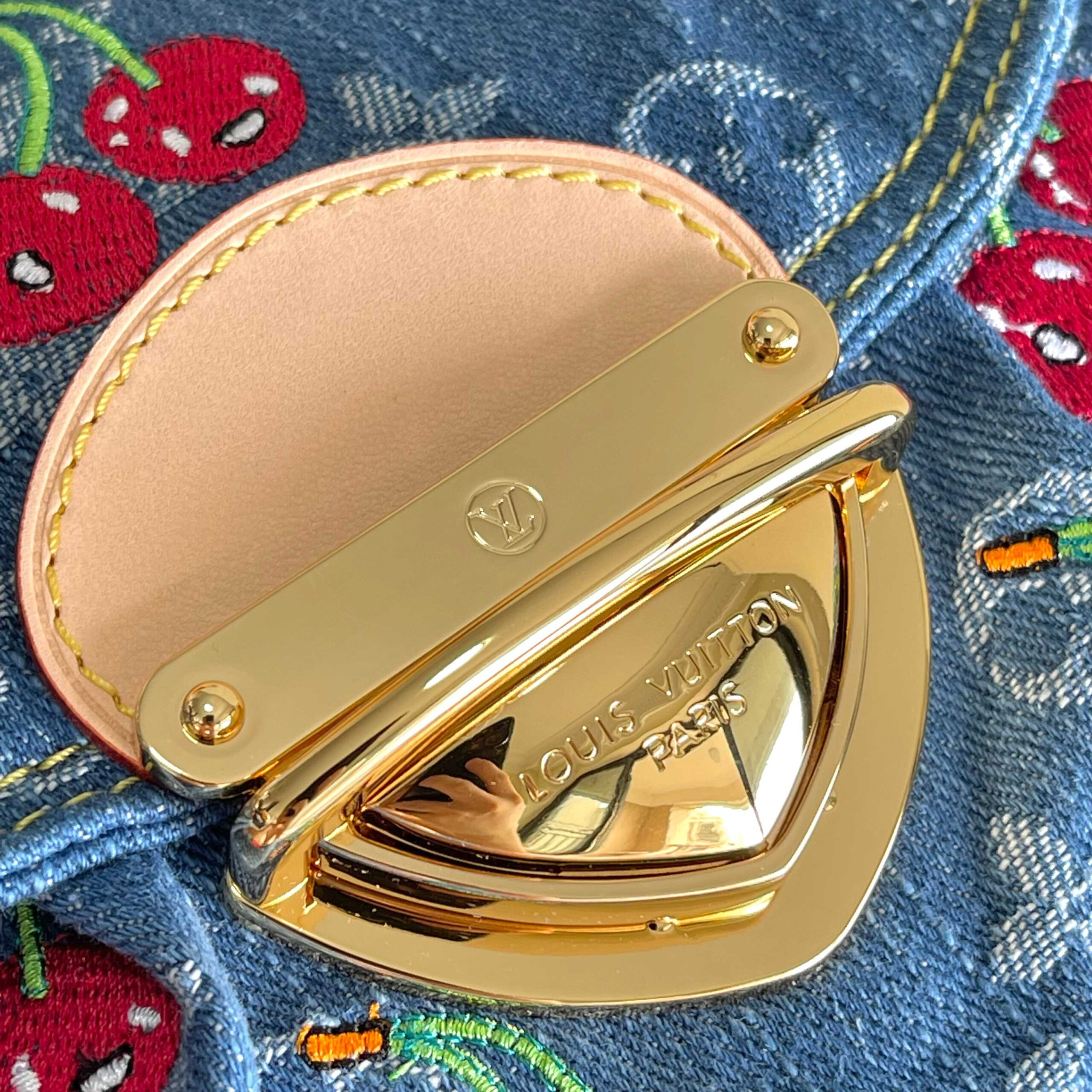 Louis Vuitton x Murakami Sunset Monogram Denim Shoulder Bag - Image 5