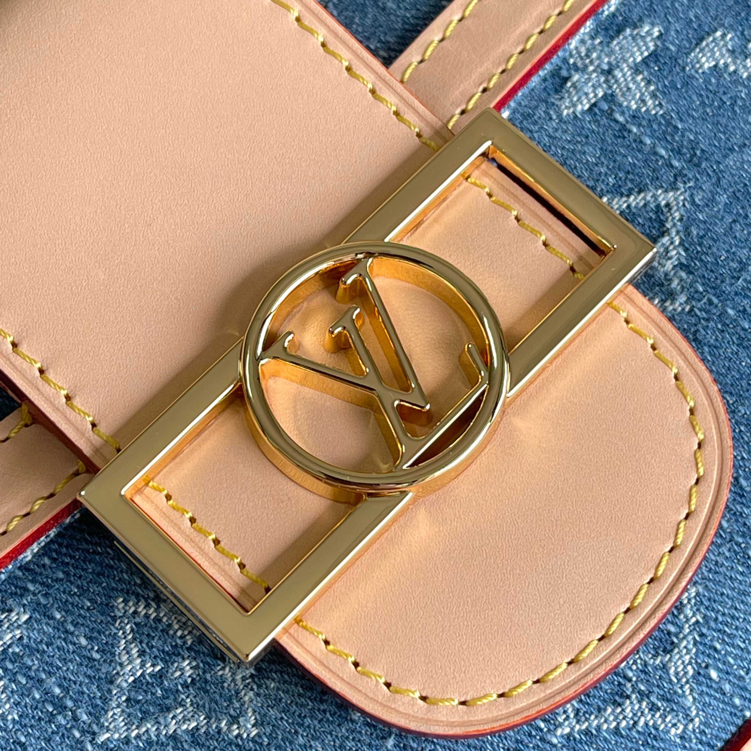 Louis Vuitton Dauphine Soft Large Denim Shoulder Bag - Image 5