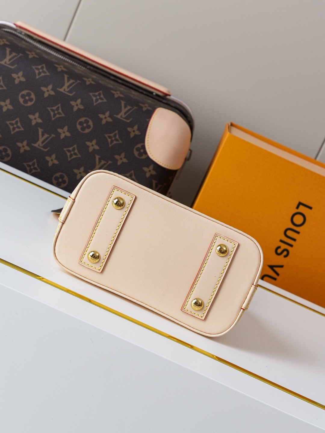 Louis Vuitton Alma Mini Customizable Leather Handbag - Image 5