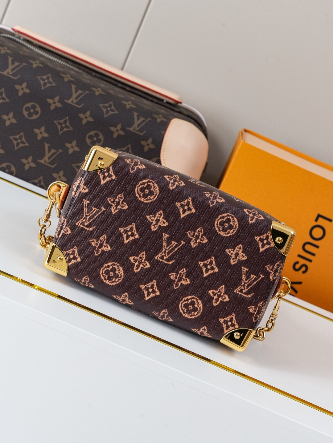 Louis Vuitton Speedy Trunk 20 Monogram Origine Handbag - Image 5