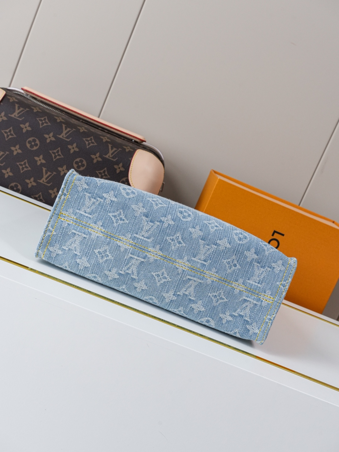 Louis Vuitton Let Go Small Tote Bag in Monogram Denim - Image 5