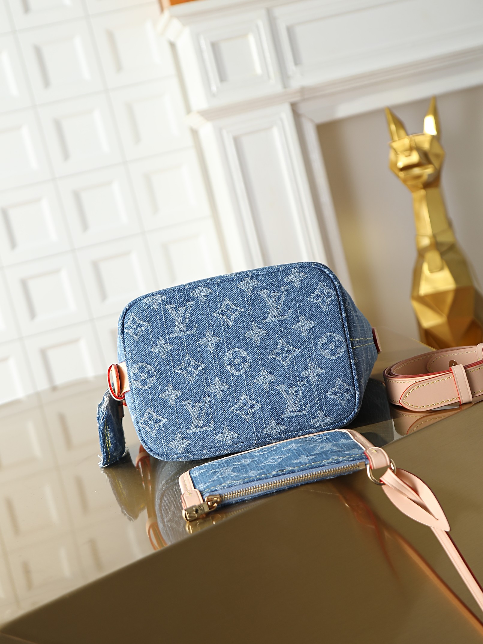 Louis Vuitton All In BB Denim Rendez-Vous Bucket Bag M28107 - Image 5