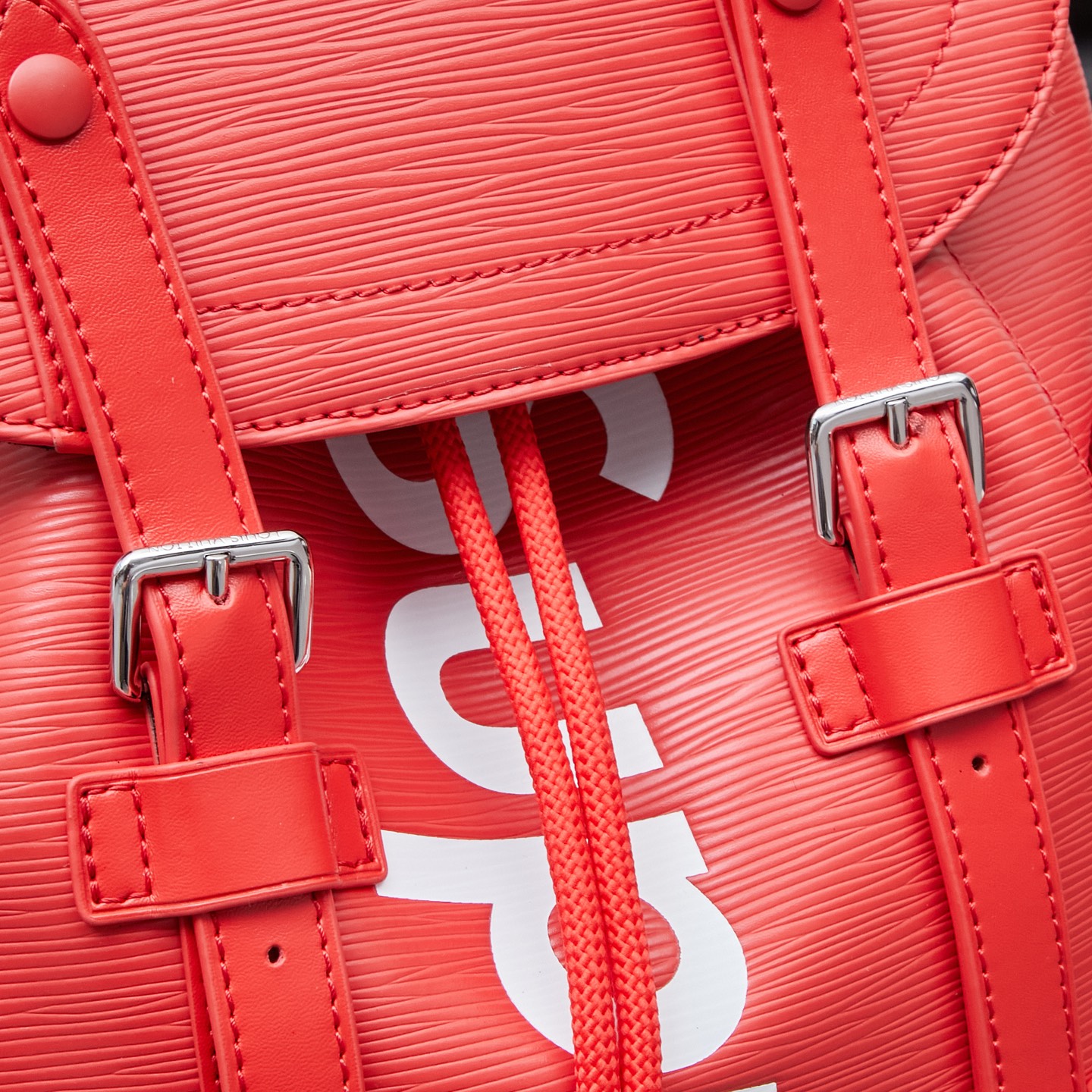 Louis Vuitton Christopher MM Backpack in Black and Red Epi Leather - Image 5