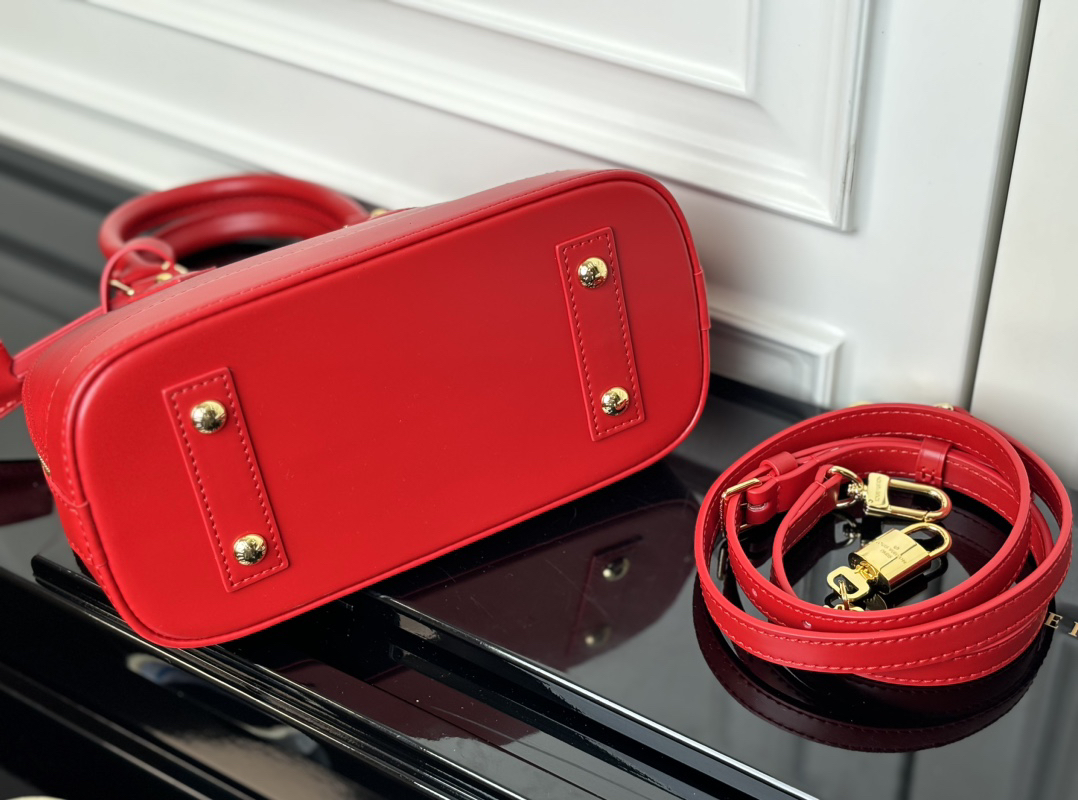 Louis Vuitton Alma BB Epi Leather Handbag - Red - Image 5