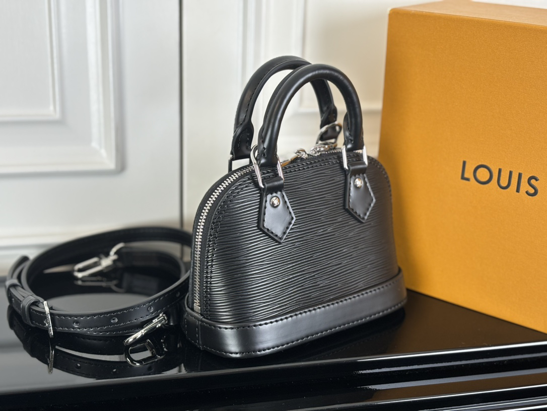 Louis Vuitton Nano Alma Handbag in Black - Image 5