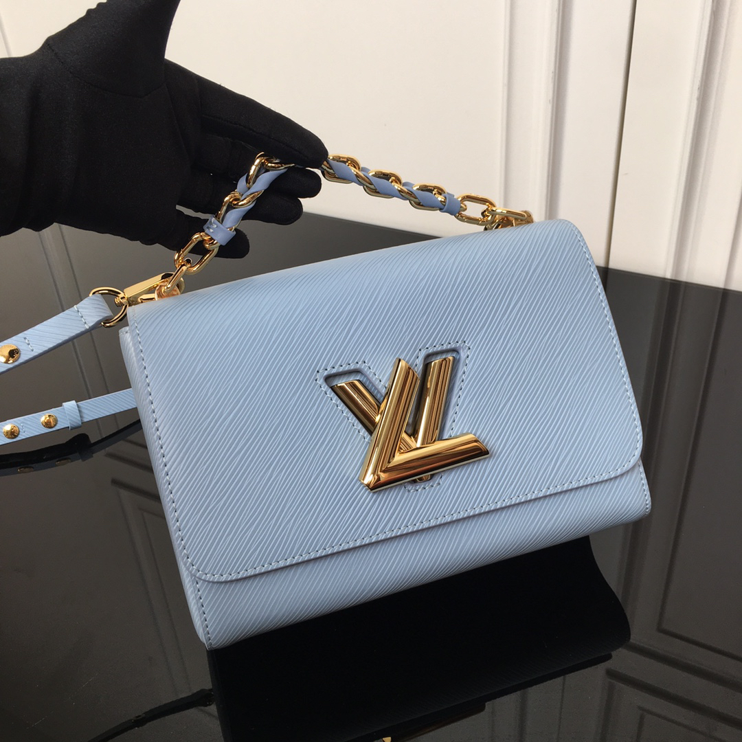 Louis Vuitton Twist Medium Braided Chain Bag in Powder Blue - Image 5