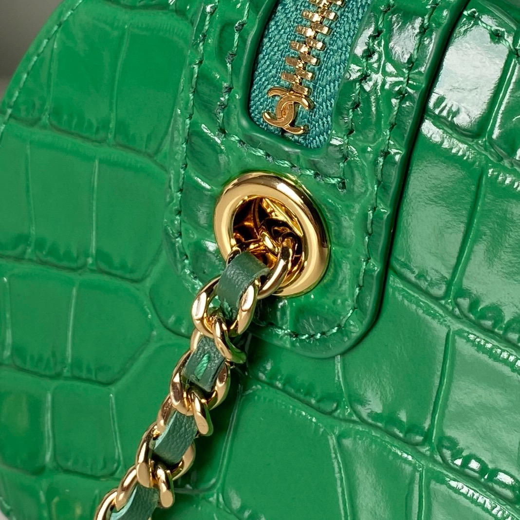 Chanel 26A Crocodile-Pattern Cylindrical Crossbody Bag - Image 5