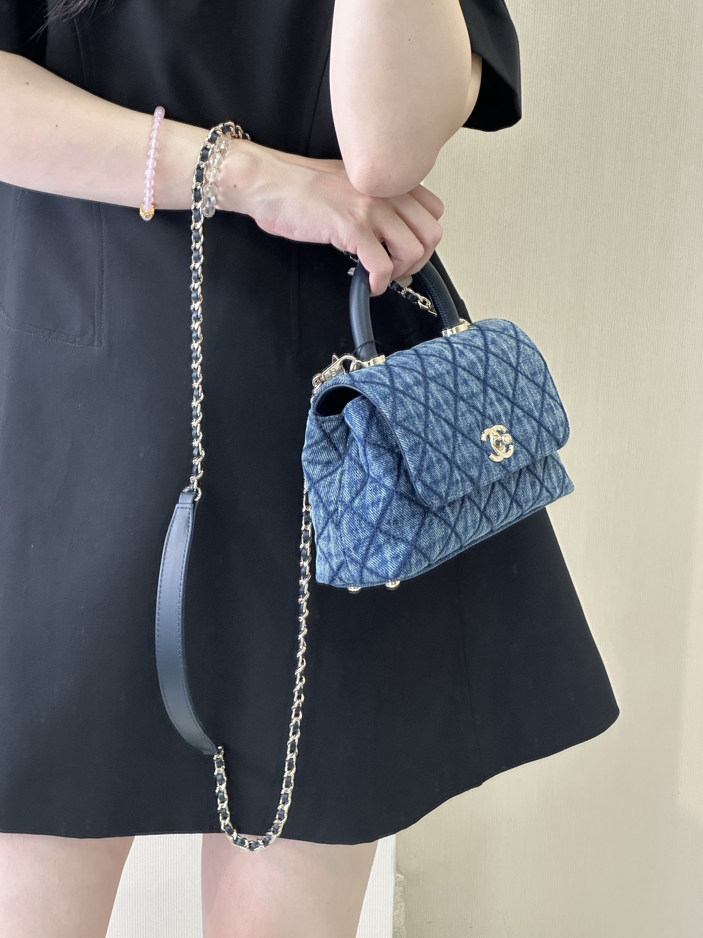 Chanel Coco Handle Mini Denim Handbag - Image 5