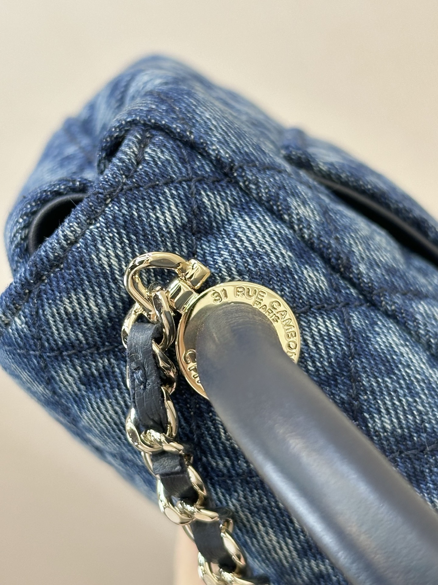 Chanel Coco Handle Mini Denim Handbag - Image 5