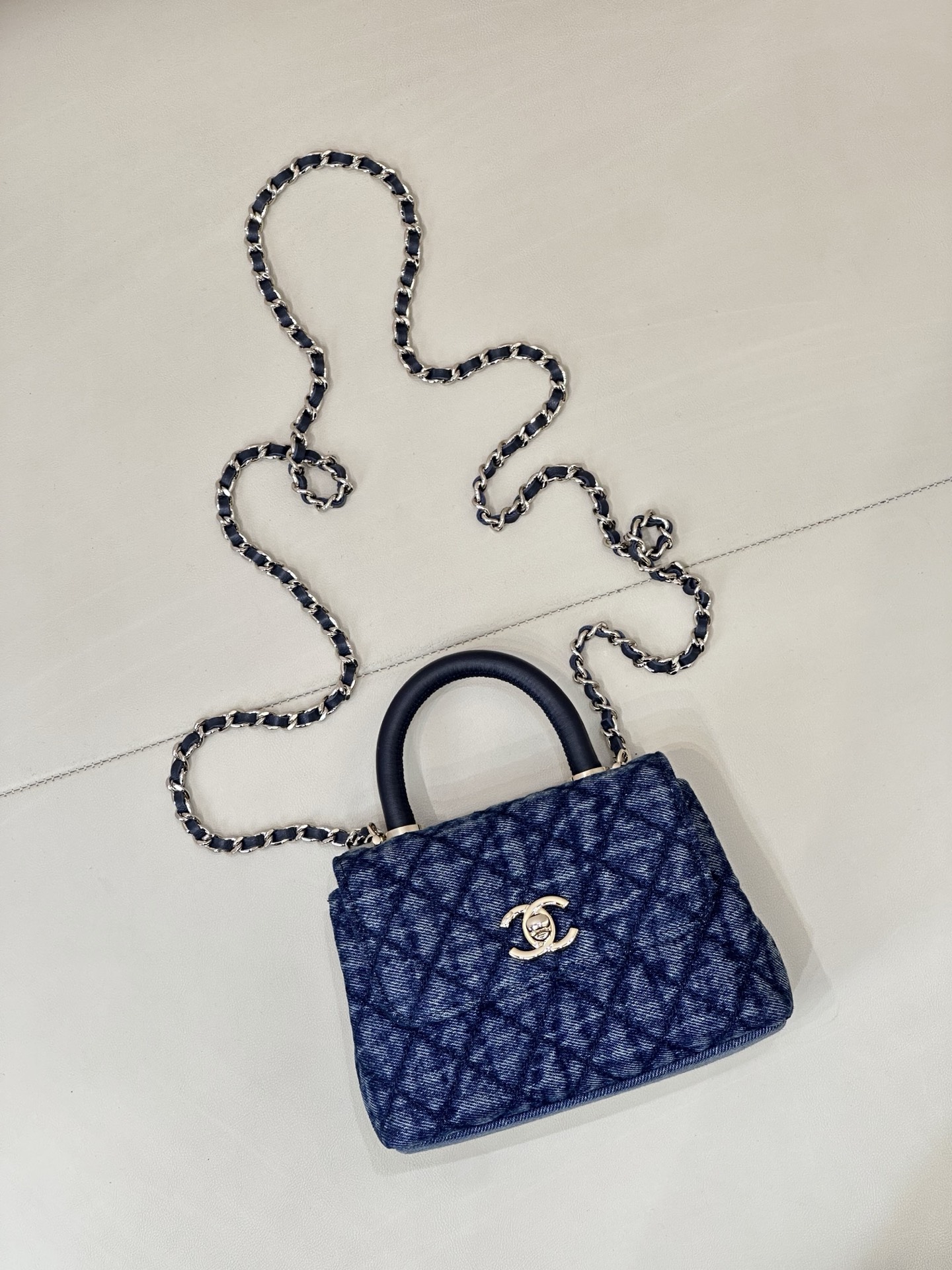 Chanel Coco Handle Mini Denim Handbag - Image 5