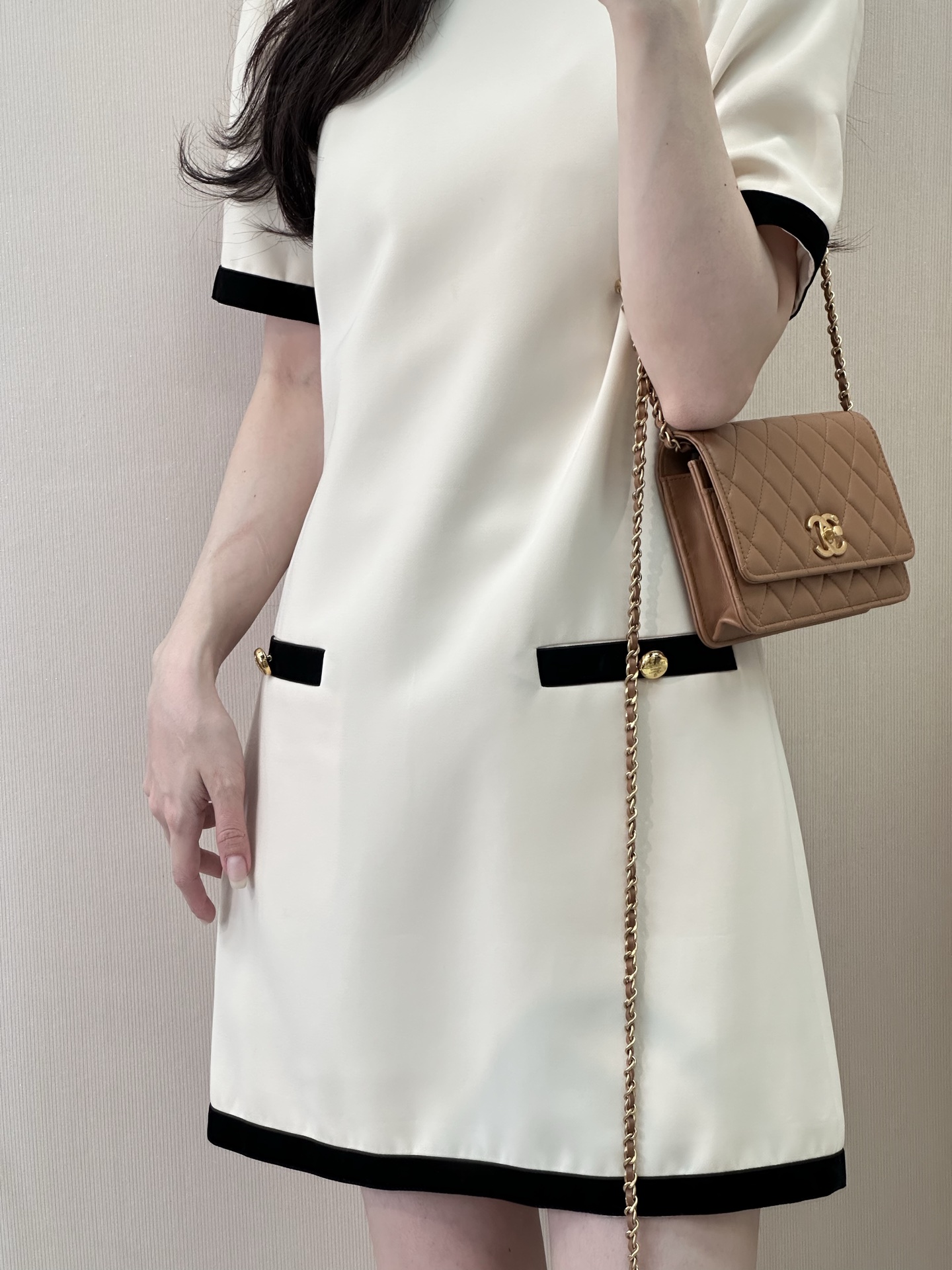 WOC Lambskin Flap Crossbody Bag - Image 5
