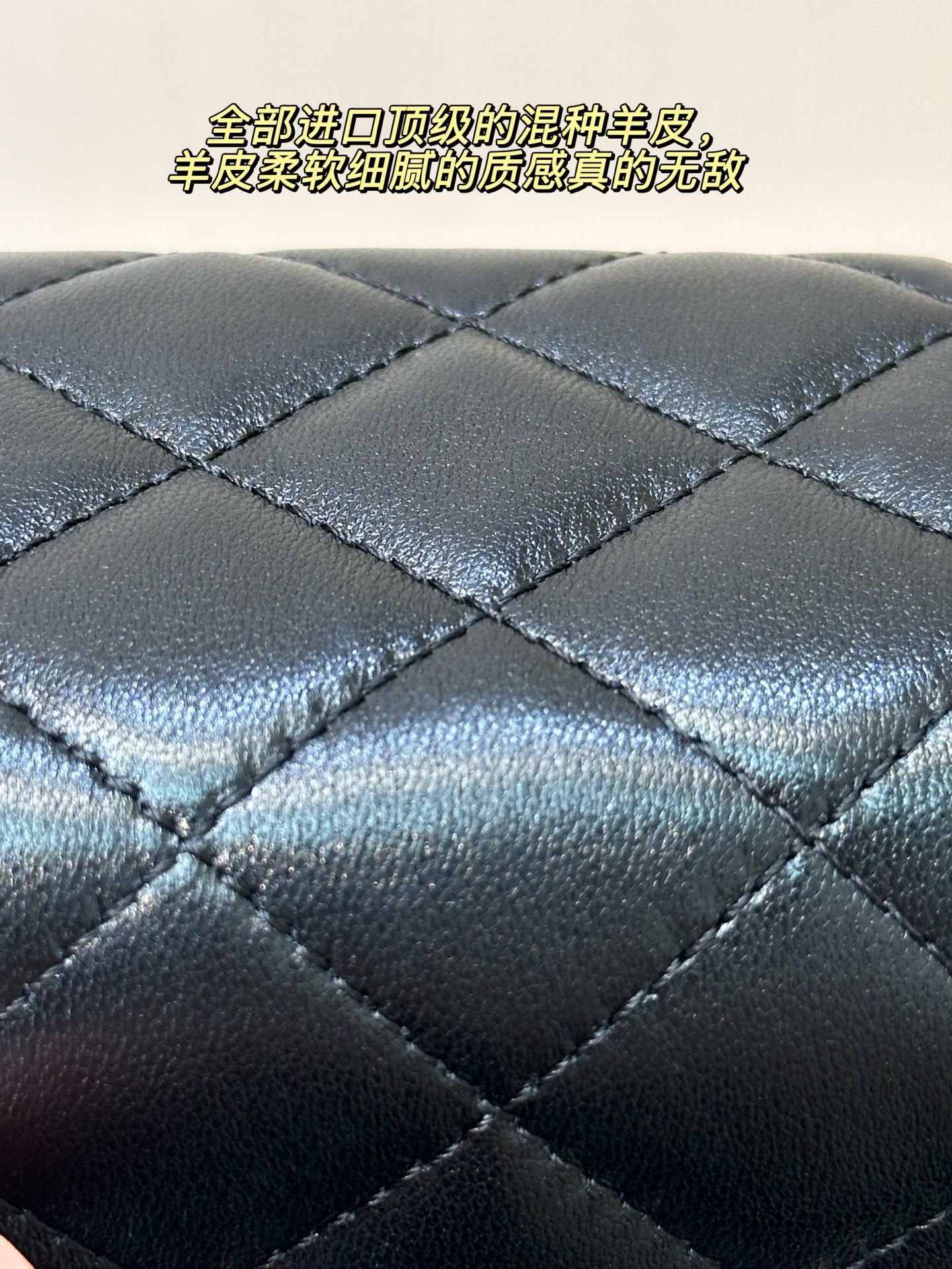 Mini Black Leather Chain Crossbody Bag - Image 5