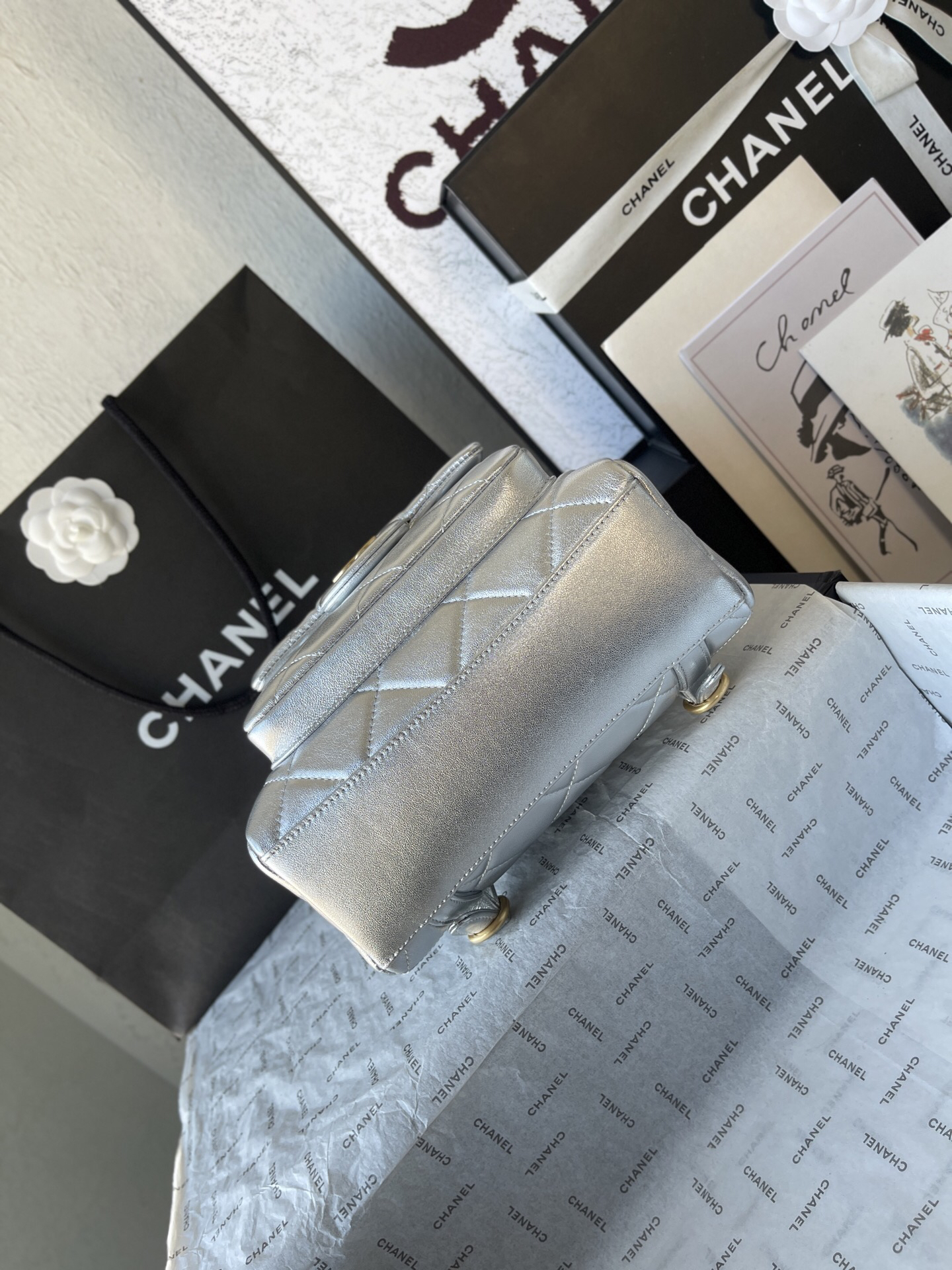Chanel 25K Leather Backpack AS5793 - Image 5